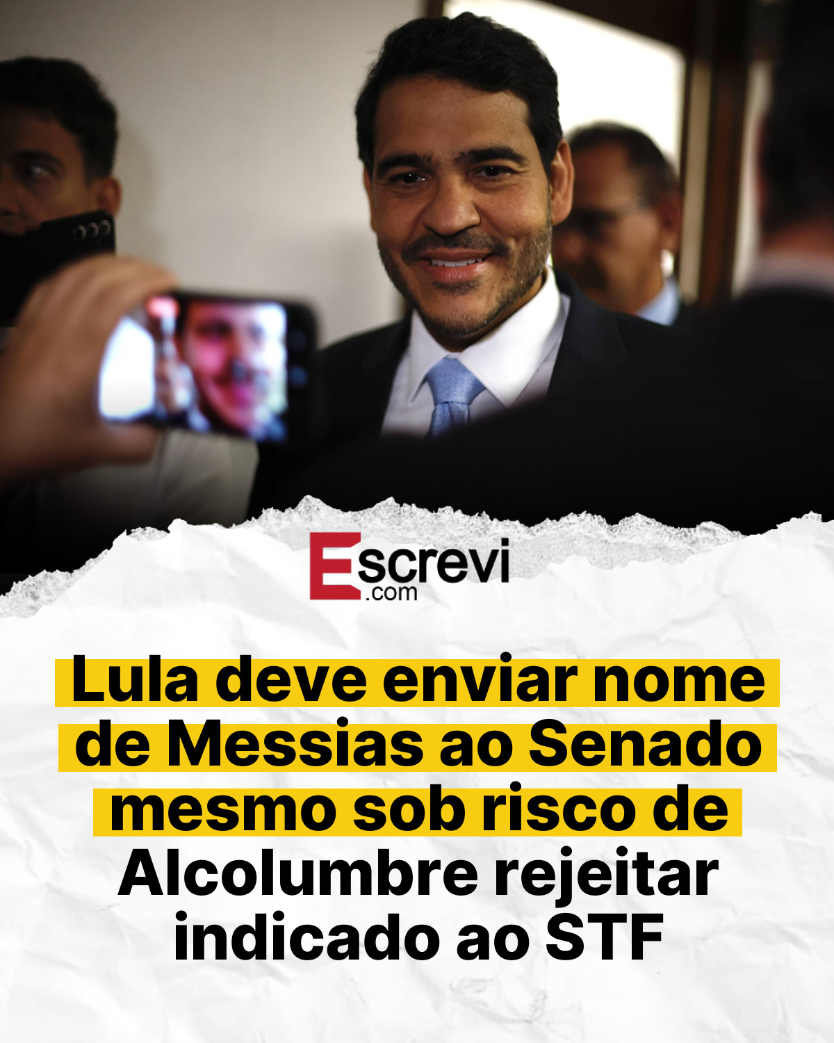 Lula deve enviar nome de Messias ao Senado mesmo sob risco de Alcolumbre rejeitar indicado ao STF card branco