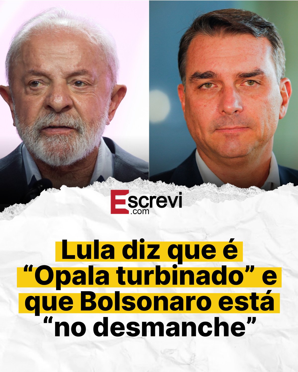 Lula diz que é “Opala turbinado” e que Bolsonaro está “no desmanche” card branco