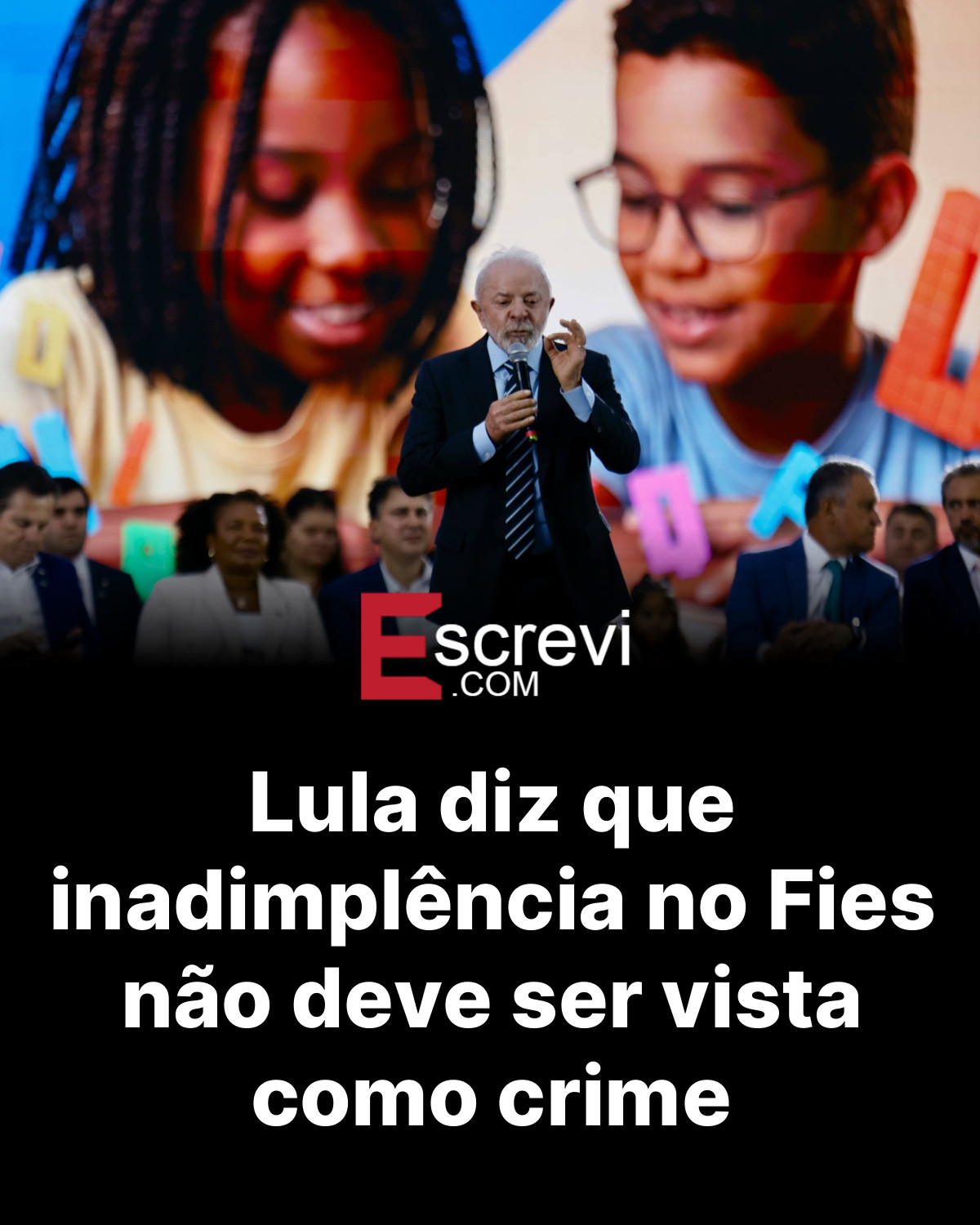 Lula diz que inadimplência no Fies não deve ser vista como crime card preto