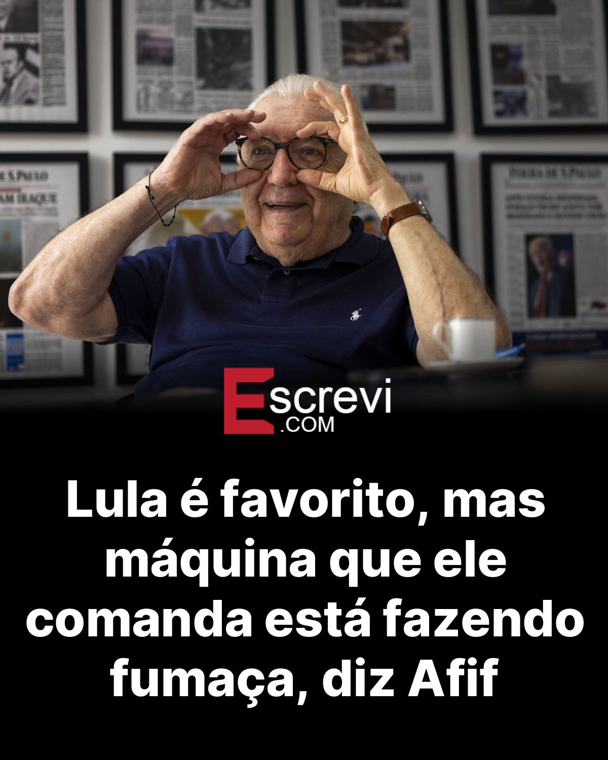 Lula é favorito, mas máquina que ele comanda está fazendo fumaça, diz Afif card preto