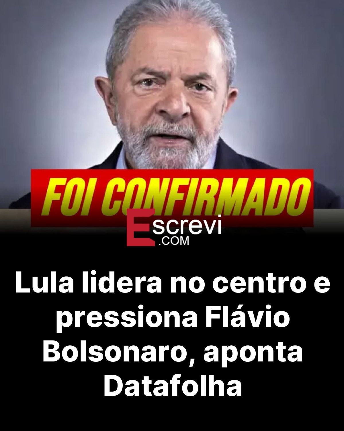 Lula lidera no centro e pressiona Flávio Bolsonaro, aponta Datafolha card preto