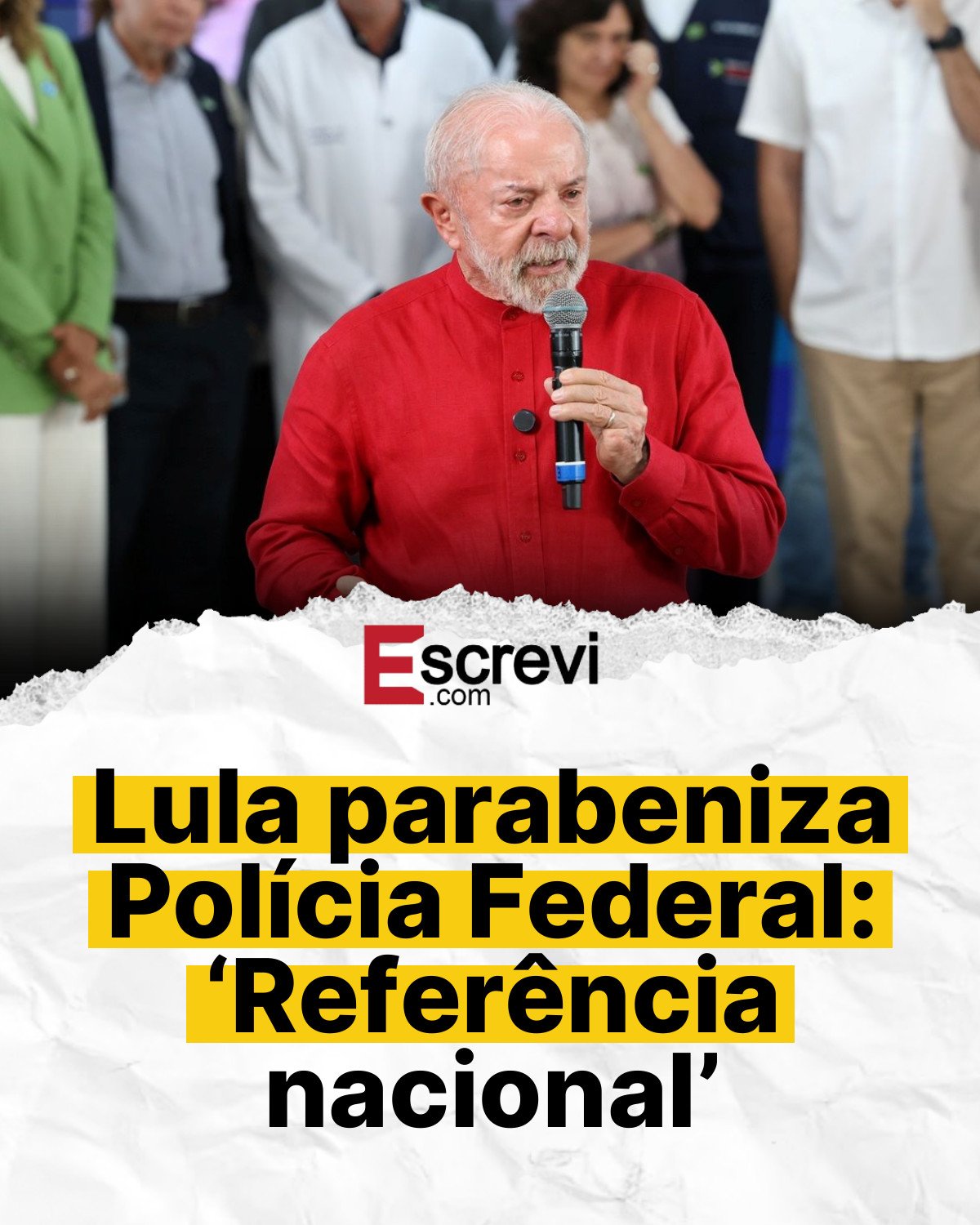 Lula parabeniza Polícia Federal: ‘Referência nacional’ card branco