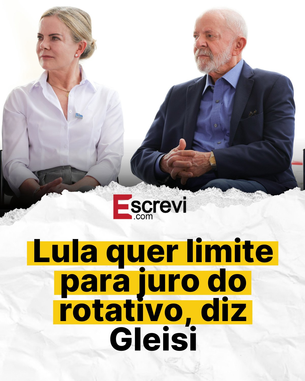 Lula quer limite para juro do rotativo, diz Gleisi card branco