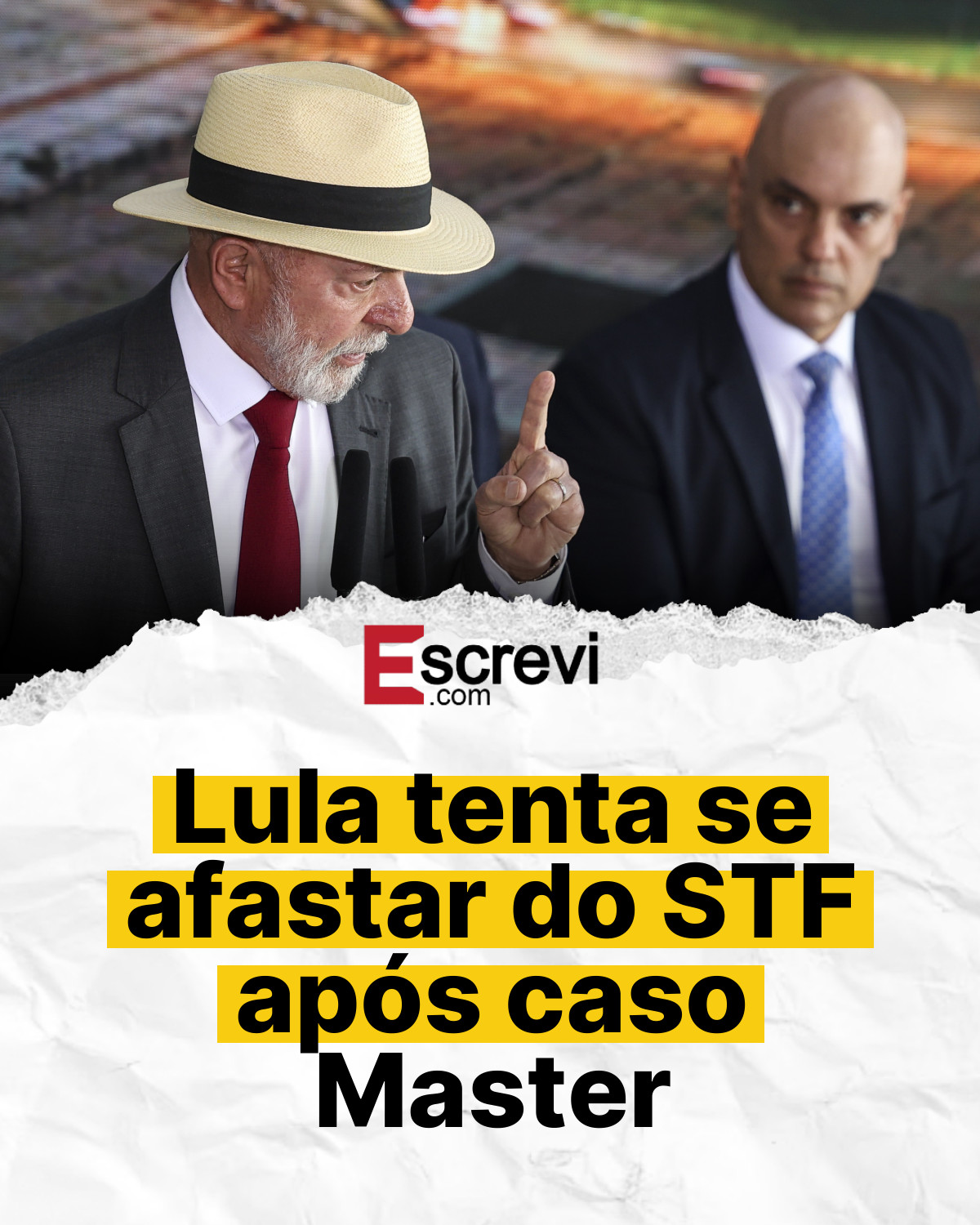Lula tenta se afastar do STF após caso Master card branco