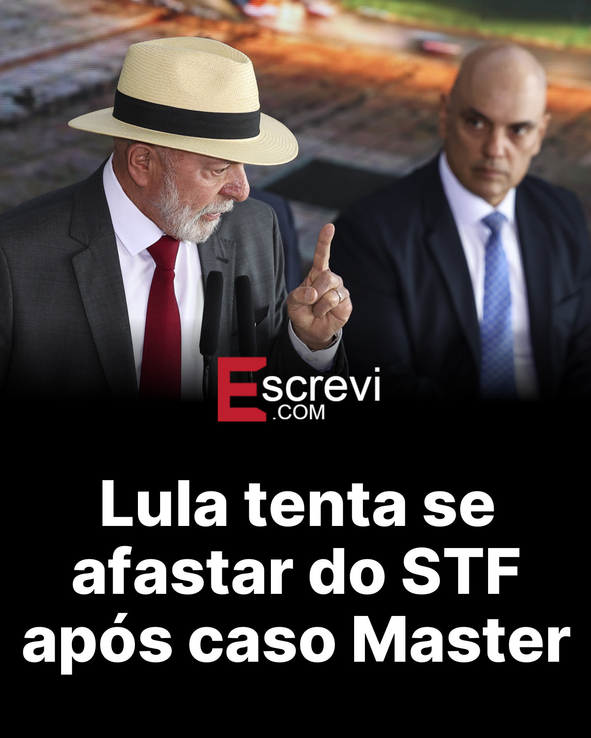 Lula tenta se afastar do STF após caso Master card preto