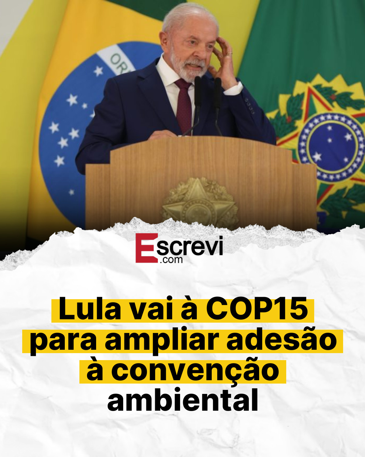 Lula vai à COP15 para ampliar adesão à convenção ambiental card branco