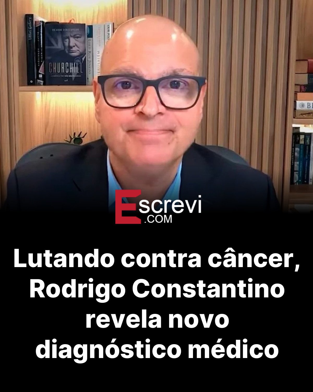 Lutando contra câncer, Rodrigo Constantino revela novo diagnóstico médico card preto