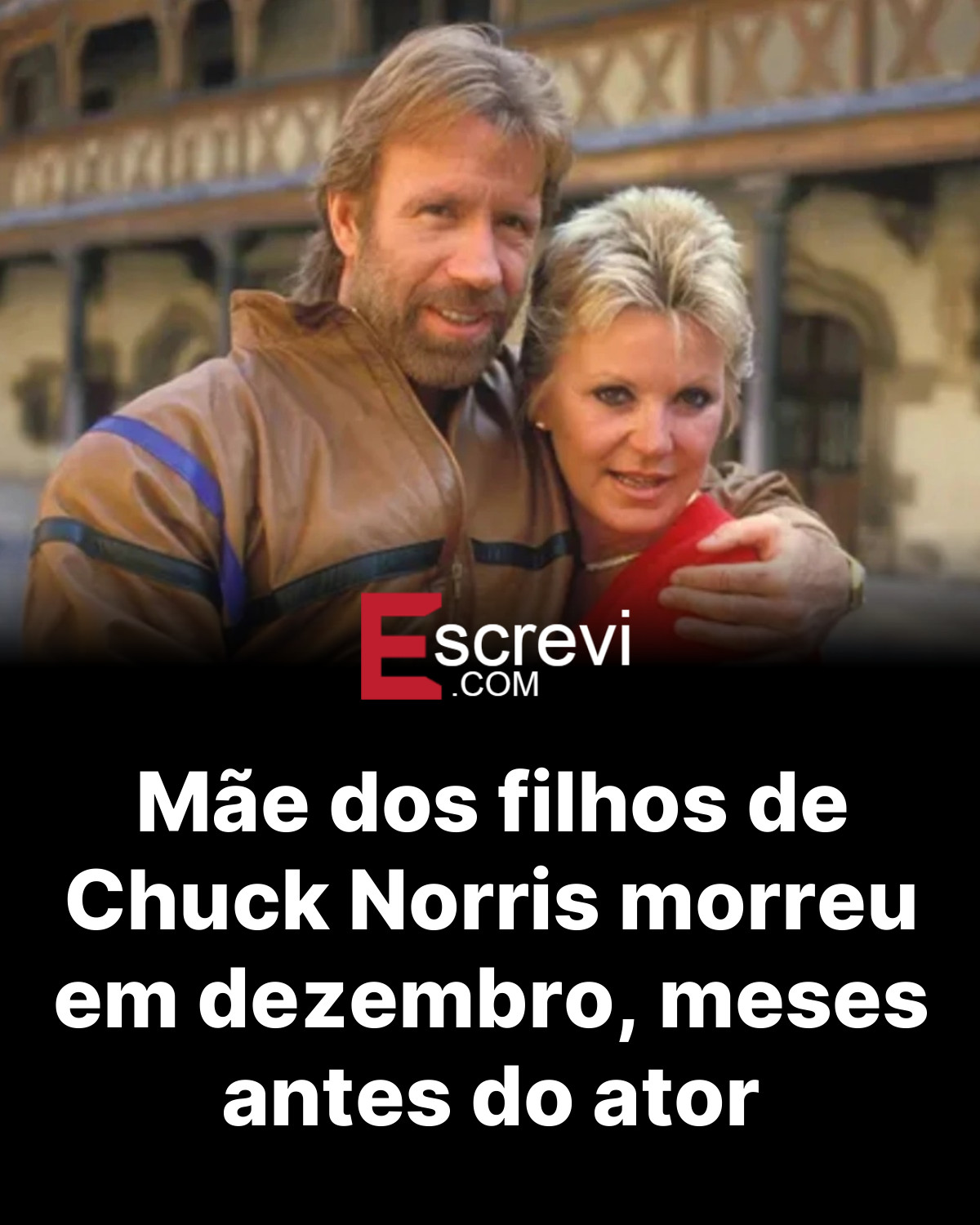 Mãe dos filhos de Chuck Norris morreu em dezembro, meses antes do ator card preto