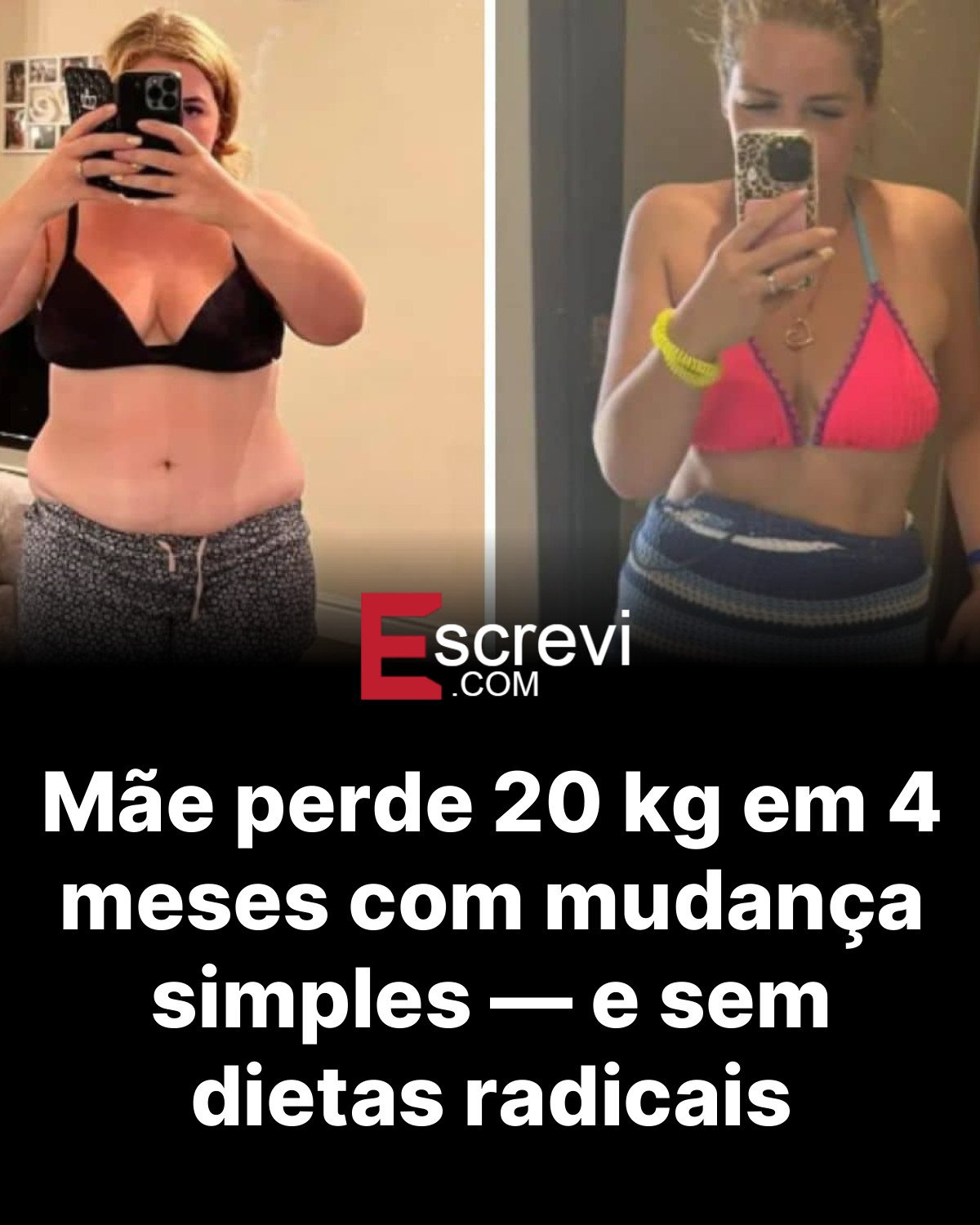 Mãe perde 20 kg em 4 meses com mudança simples — e sem dietas radicais card preto