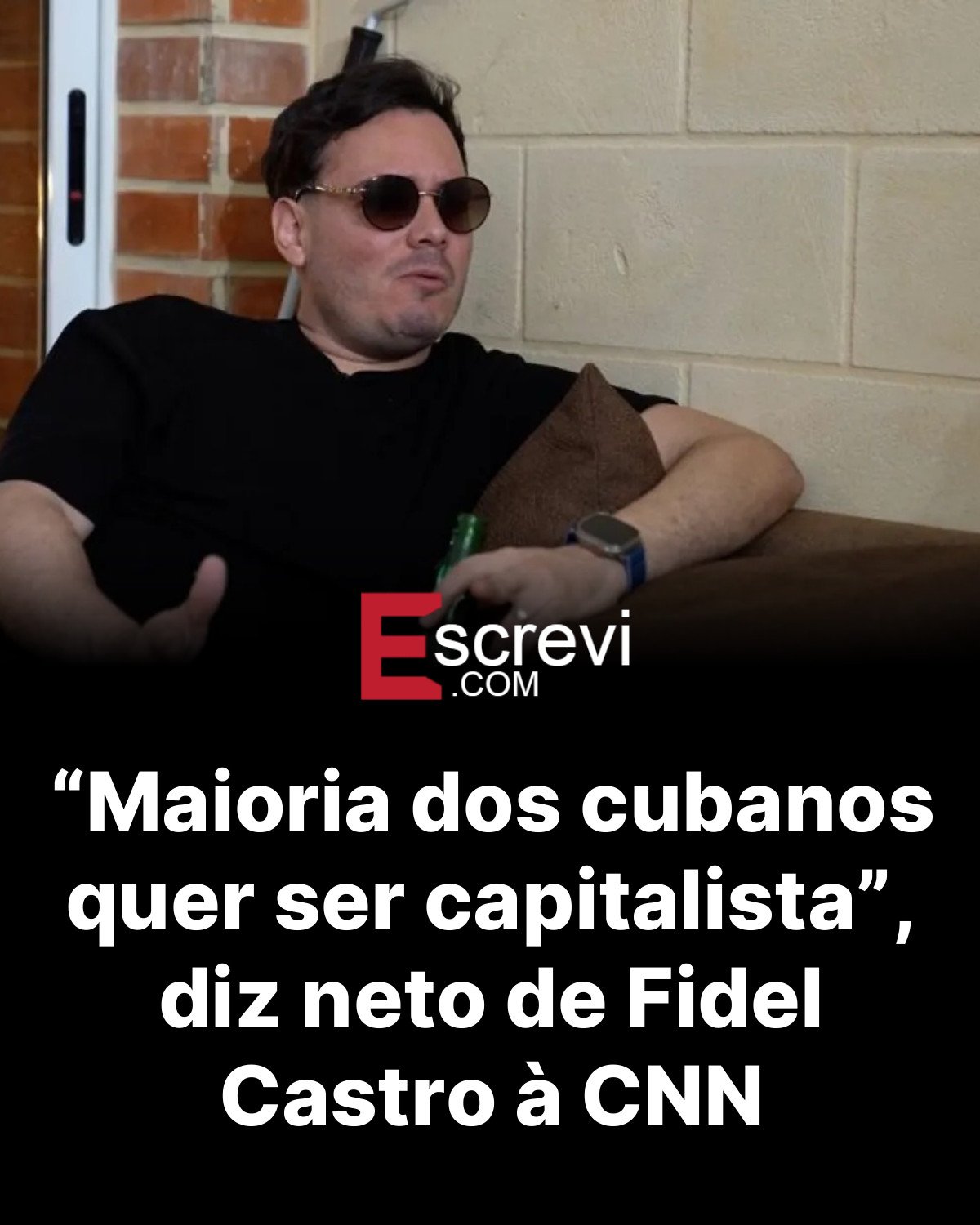 “Maioria dos cubanos quer ser capitalista”, diz neto de Fidel Castro à CNN card preto