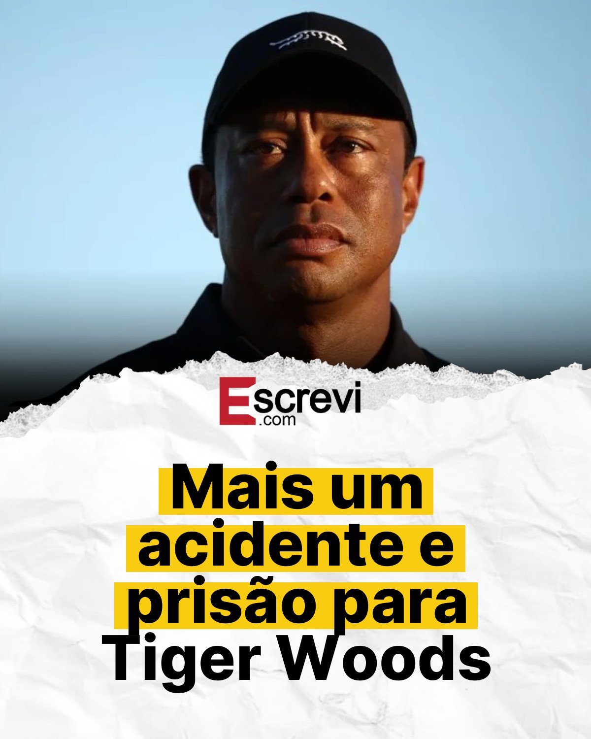 Mais um acidente e prisão para Tiger Woods card branco