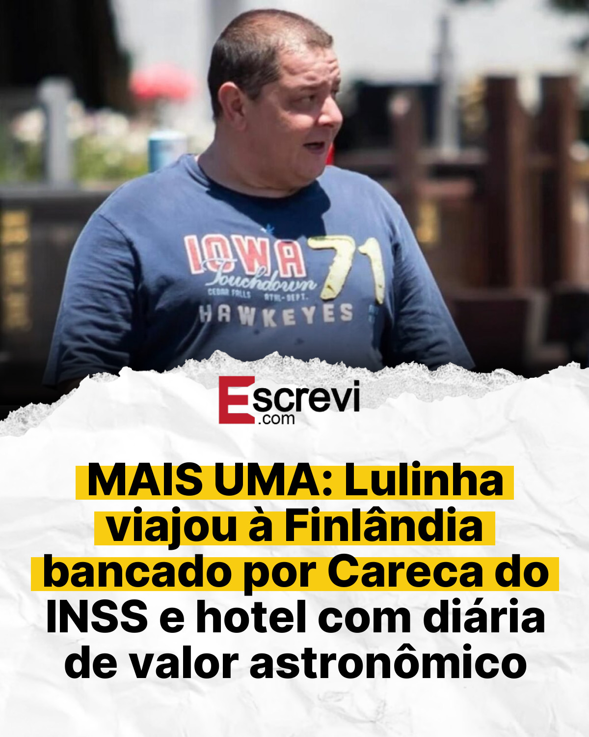 MAIS UMA: Lulinha viajou à Finlândia bancado por Careca do INSS e hotel com diária de valor astronômico card branco