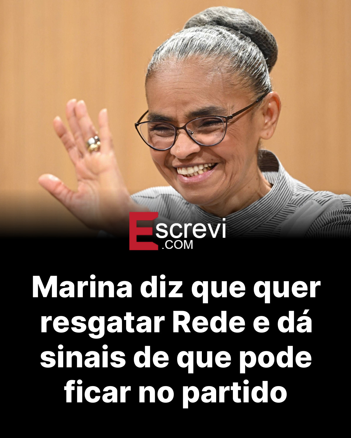 Marina diz que quer resgatar Rede e dá sinais de que pode ficar no partido card preto