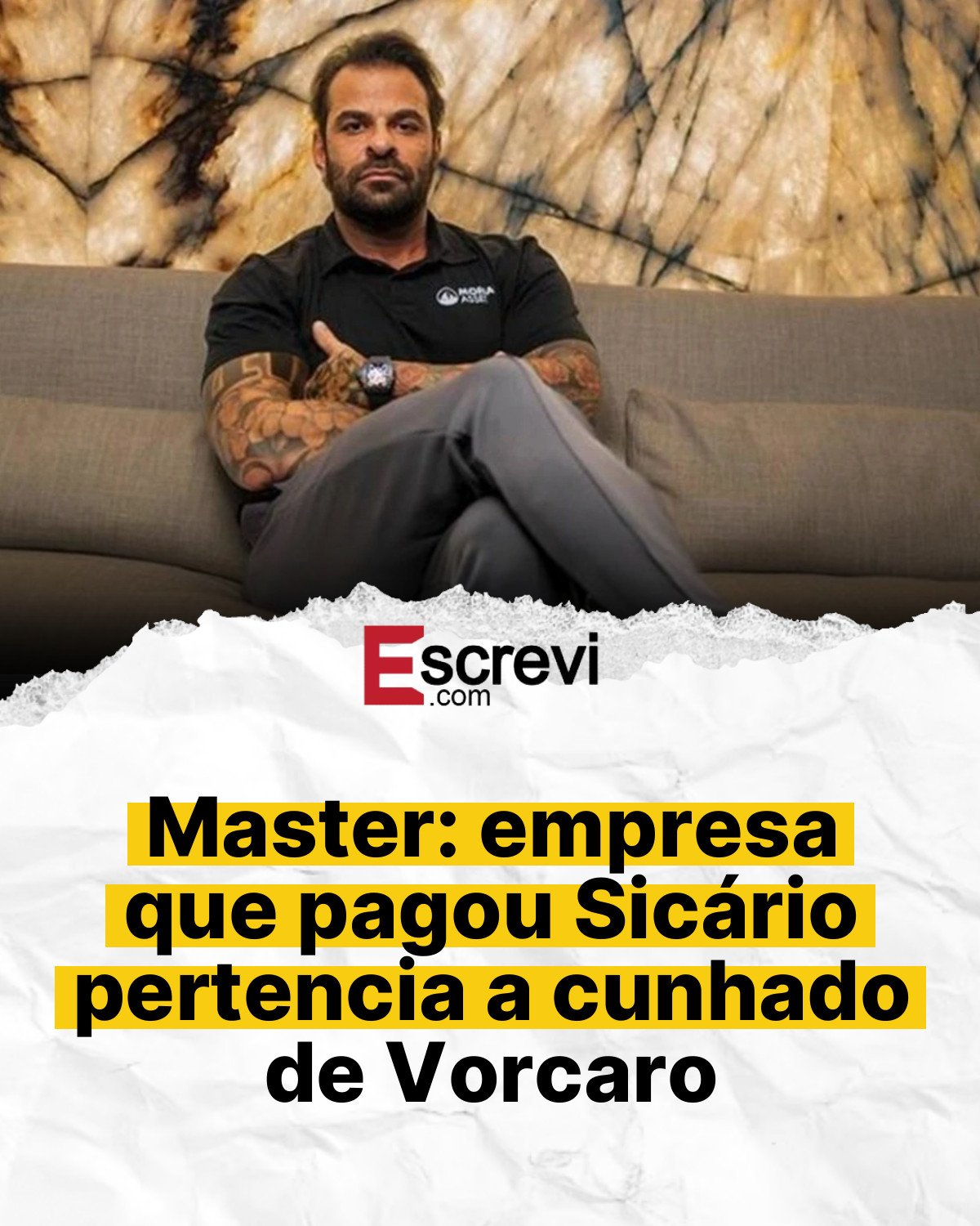Master: empresa que pagou Sicário pertencia a cunhado de Vorcaro card branco