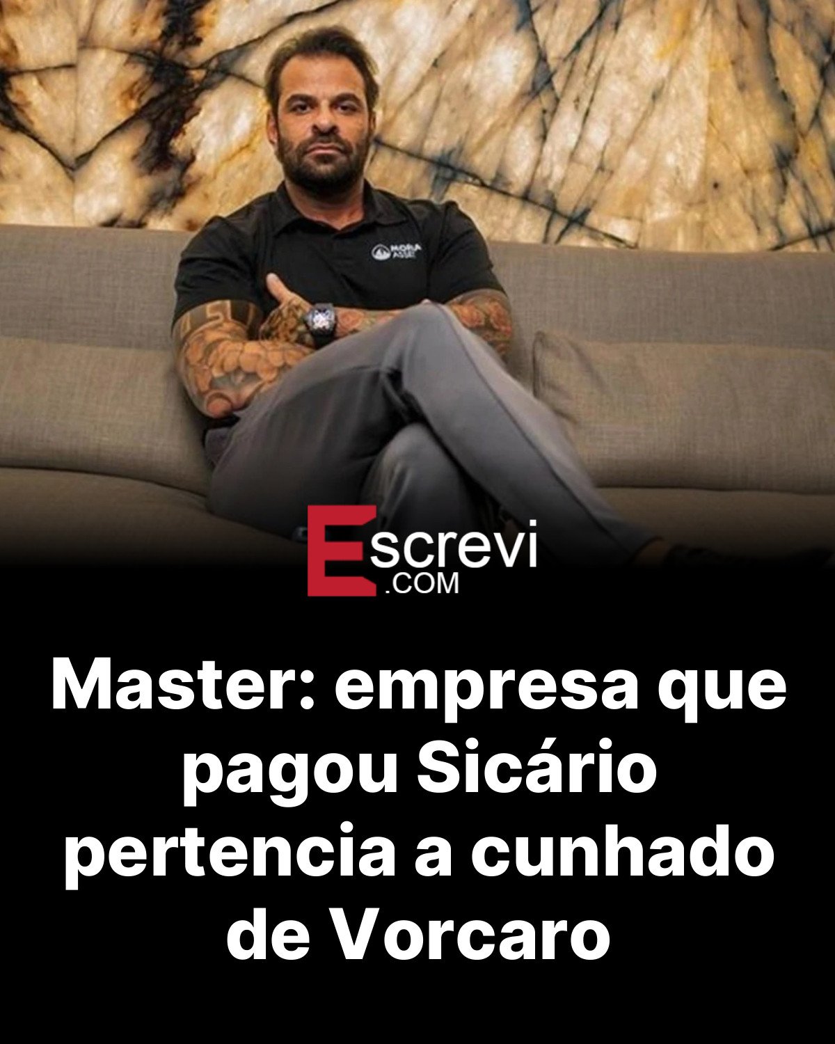 Master: empresa que pagou Sicário pertencia a cunhado de Vorcaro card preto