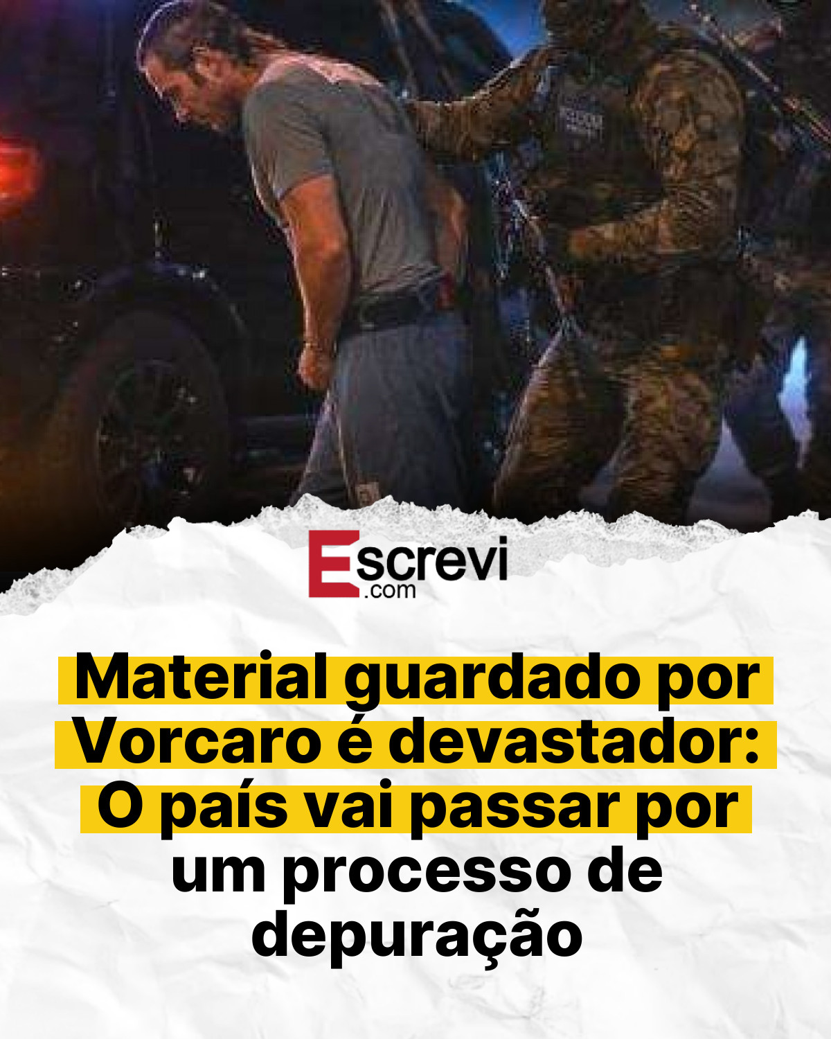 Material guardado por Vorcaro é devastador: O país vai passar por um processo de depuração card branco