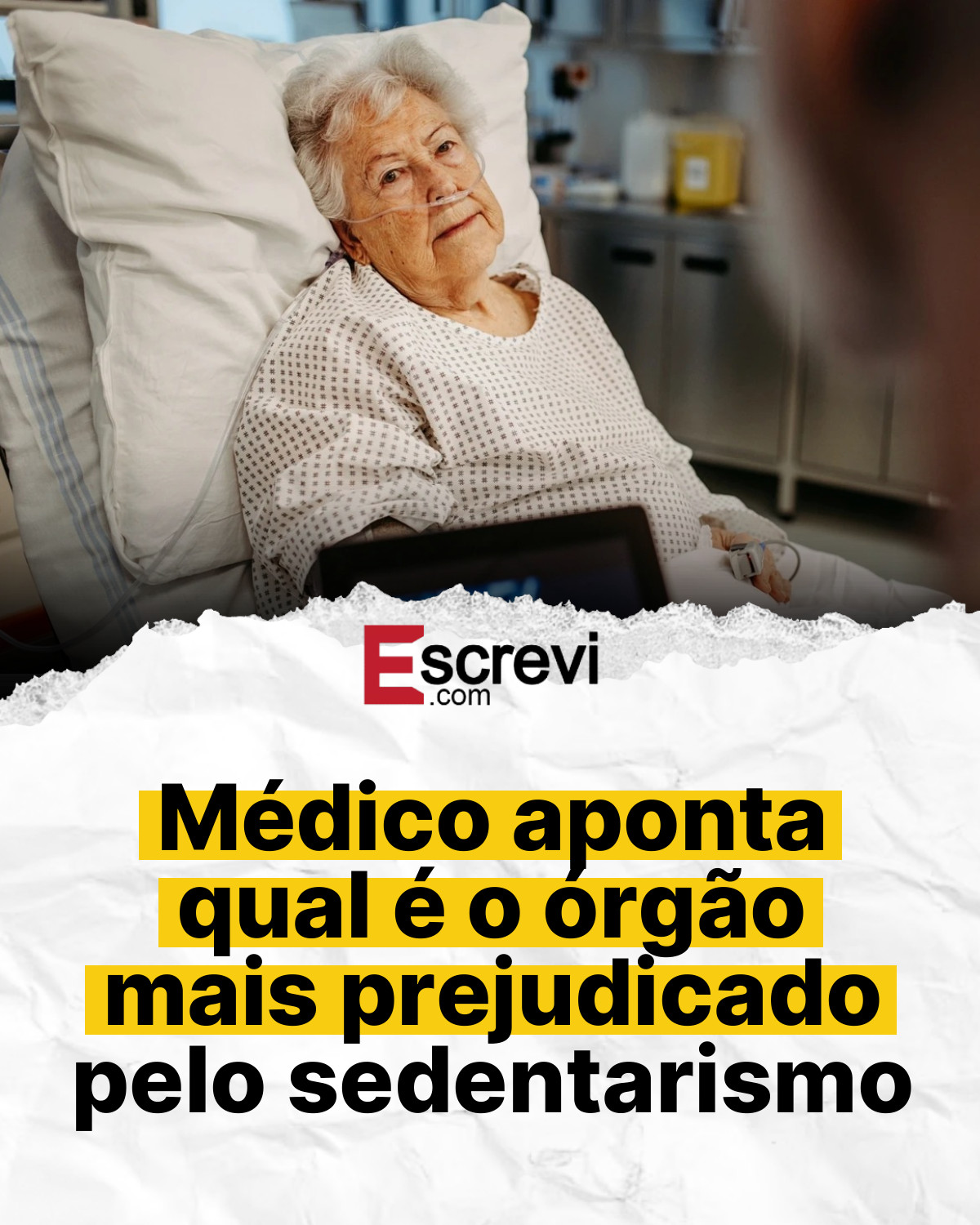Médico aponta qual é o órgão mais prejudicado pelo sedentarismo card branco
