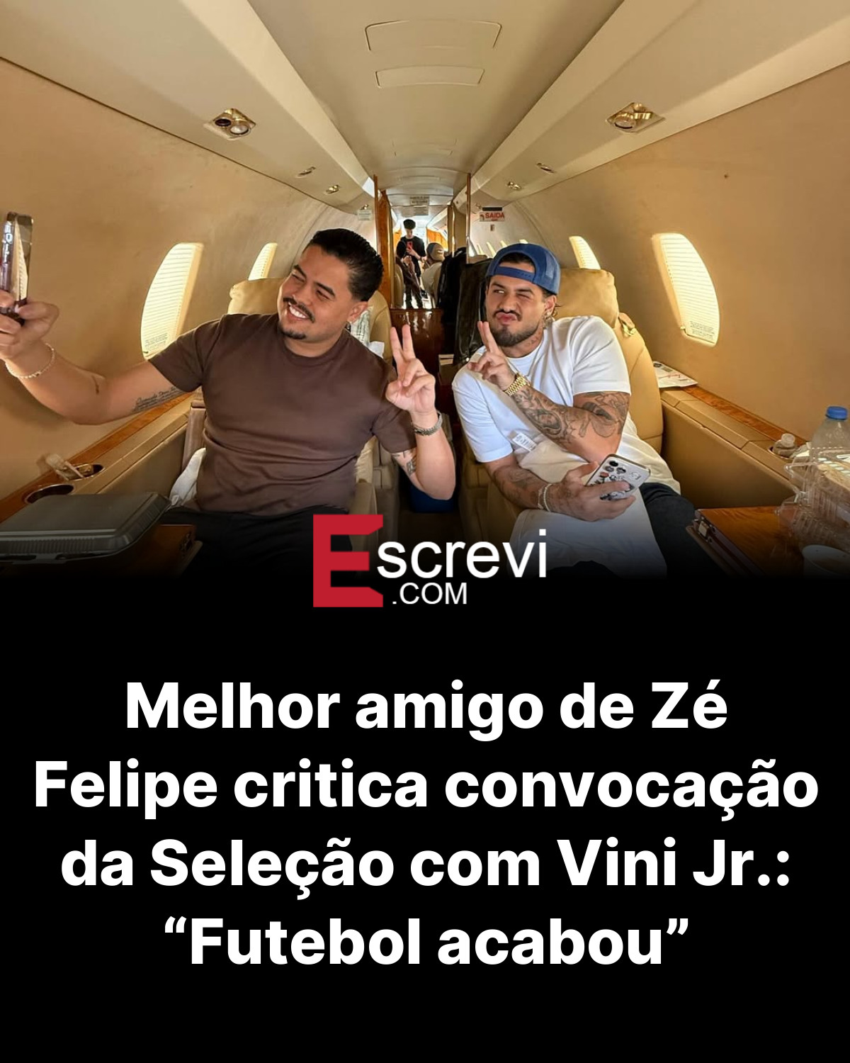 Melhor amigo de Zé Felipe critica convocação da Seleção com Vini Jr.: “Futebol acabou” card preto