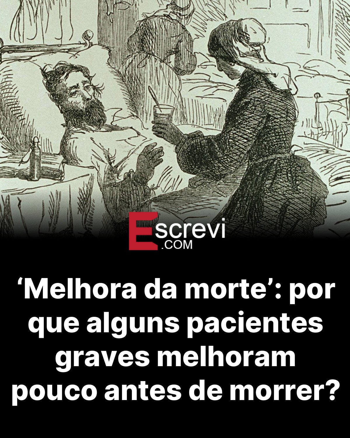 ‘Melhora da morte’: por que alguns pacientes graves melhoram pouco antes de morrer? card preto