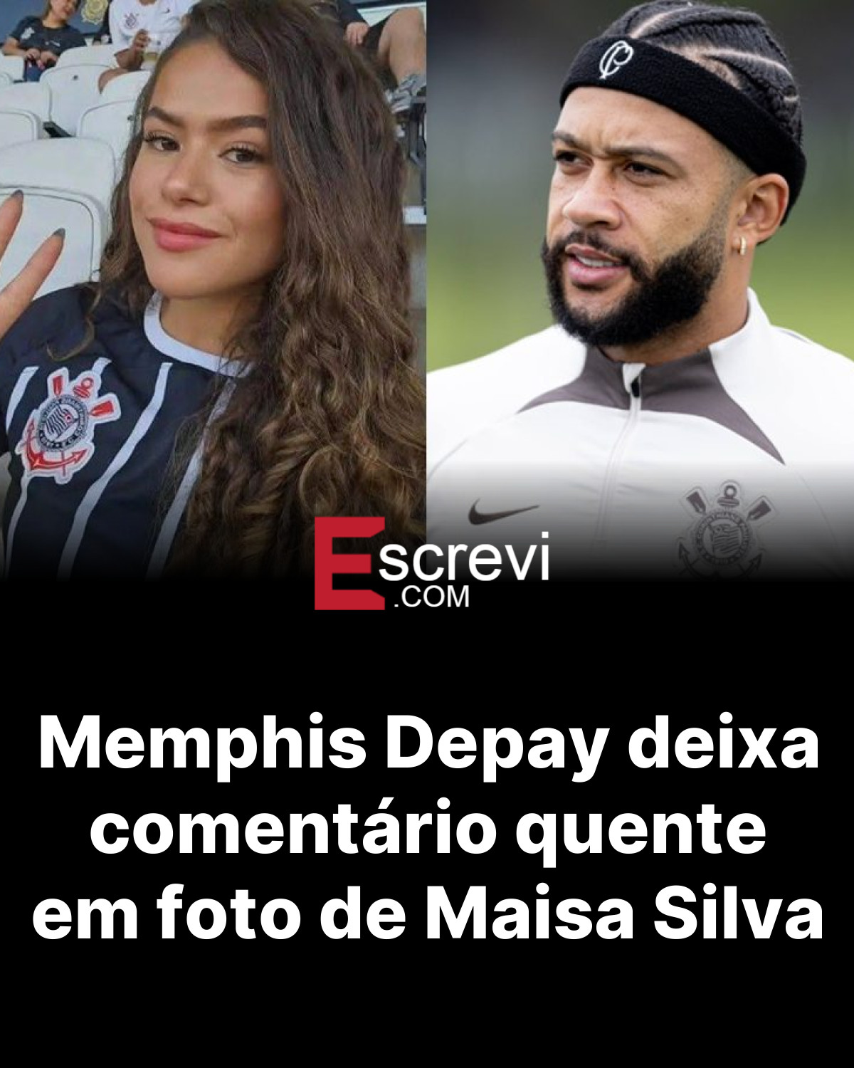 Memphis Depay deixa comentário quente em foto de Maisa Silva card preto