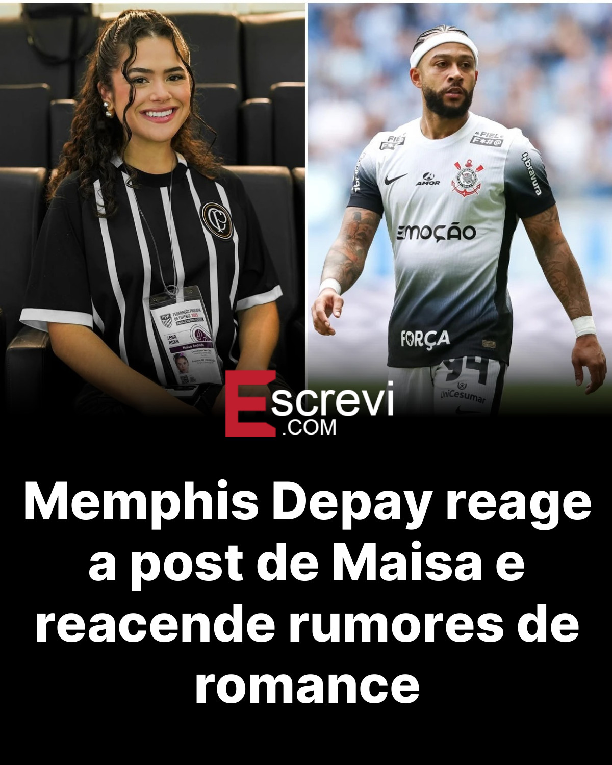 Memphis Depay reage a post de Maisa e reacende rumores de romance card preto