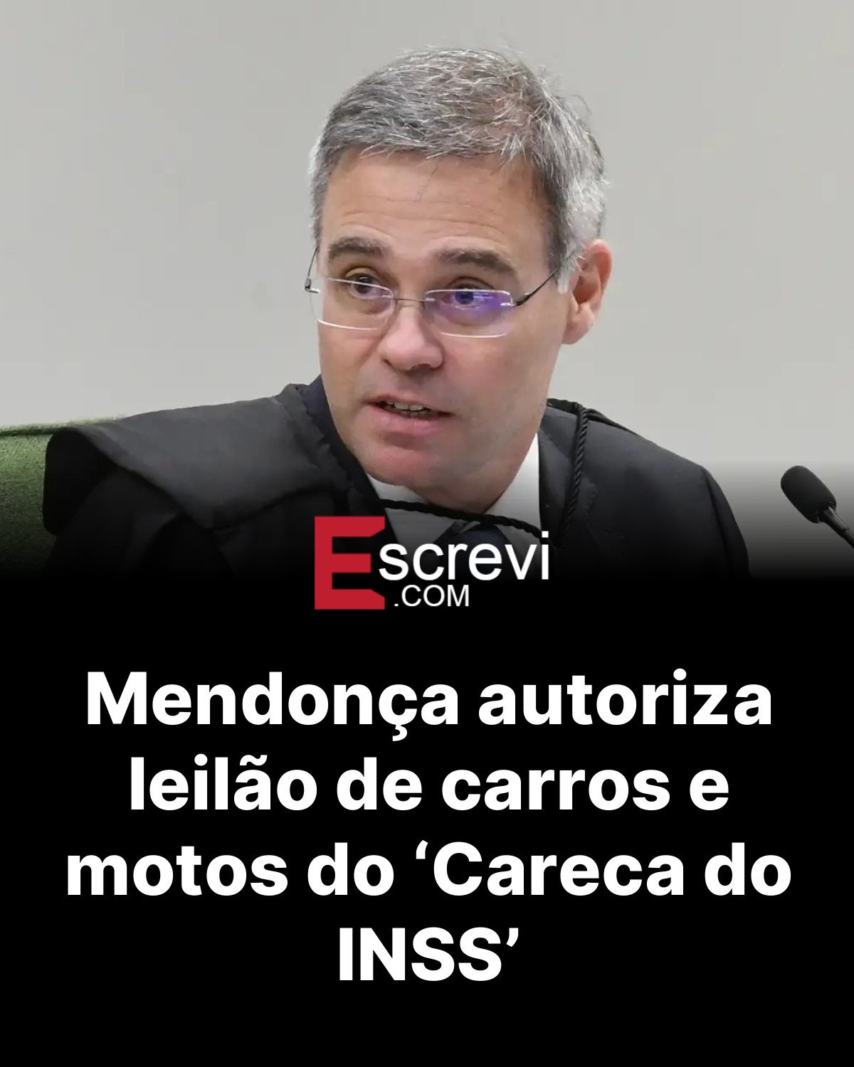 Mendonça autoriza leilão de carros e motos do ‘Careca do INSS’ card preto