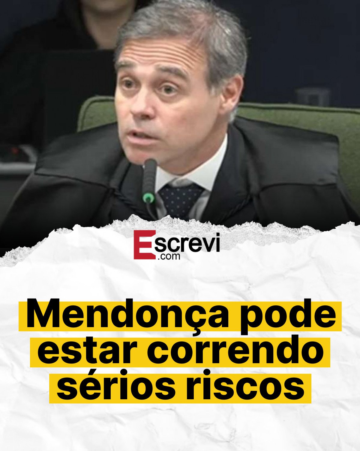 Mendonça pode estar correndo sérios riscos card branco
