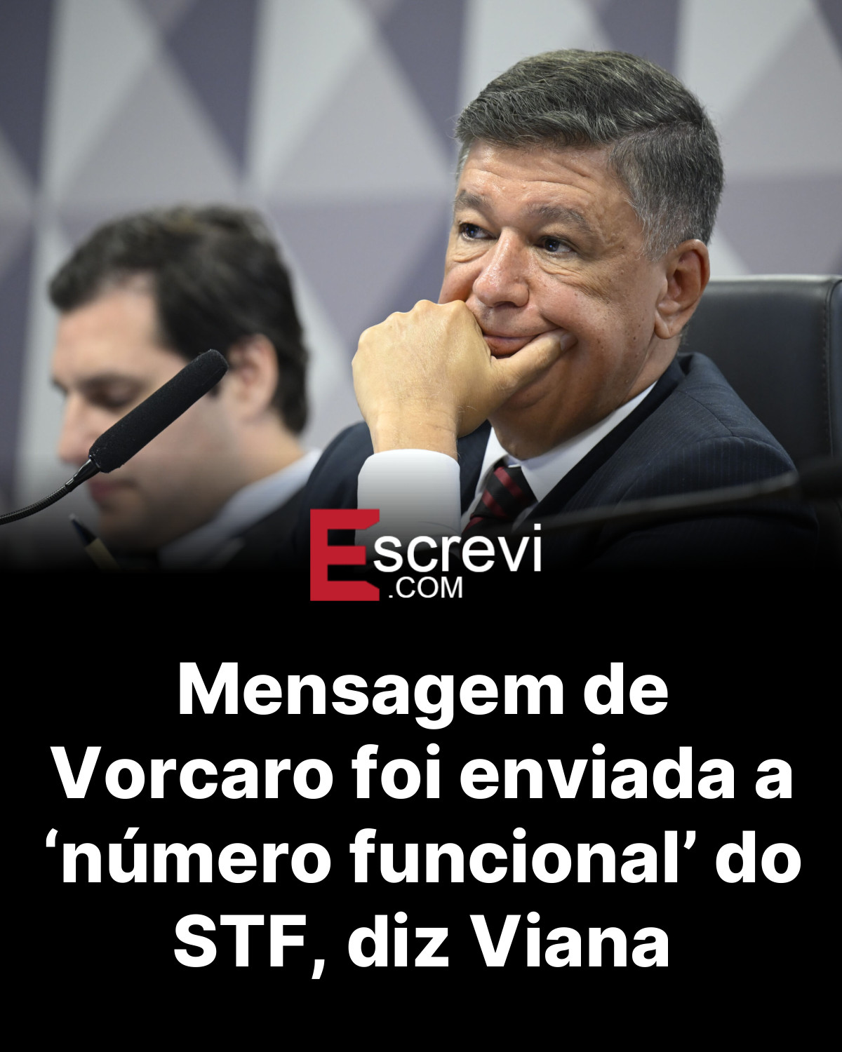 Mensagem de Vorcaro foi enviada a ‘número funcional’ do STF, diz Viana card preto