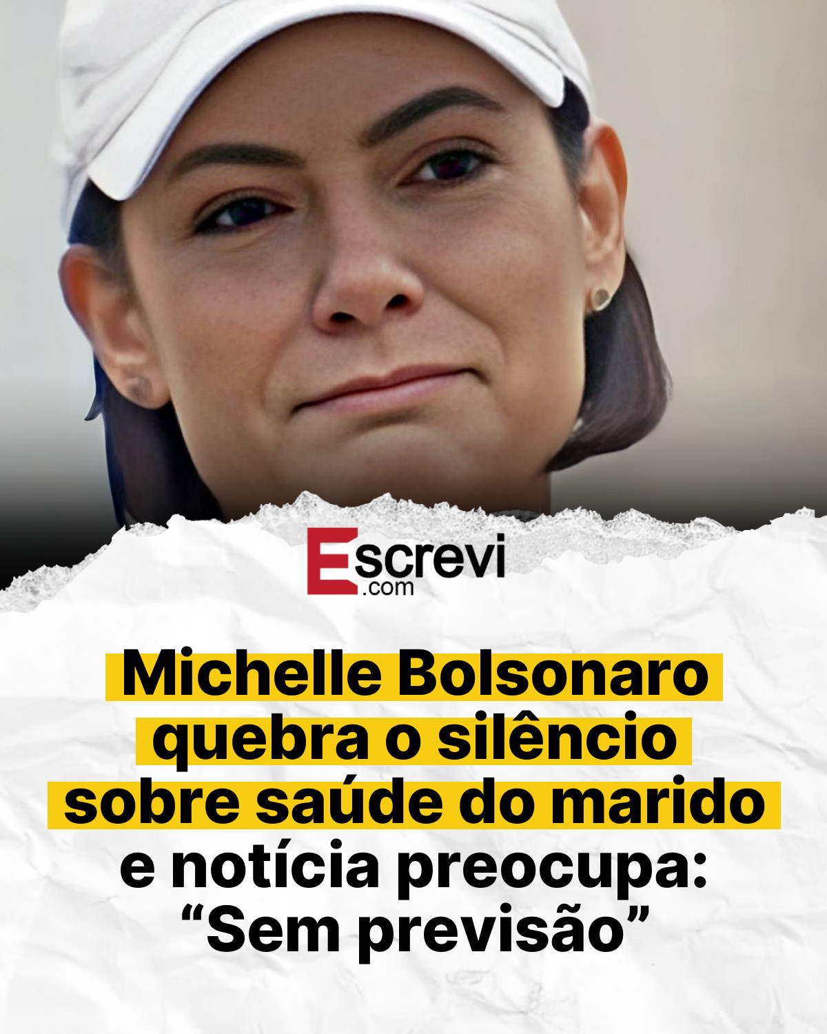 Michelle Bolsonaro quebra o silêncio sobre saúde do marido e notícia preocupa: “Sem previsão” card branco