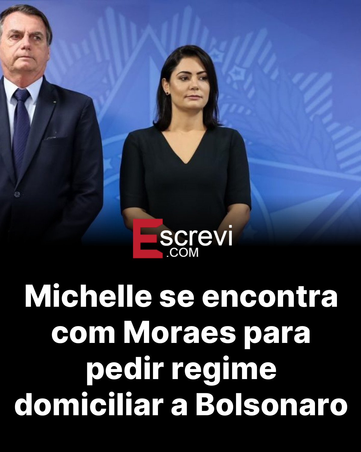 Michelle se encontra com Moraes para pedir regime domiciliar a Bolsonaro card preto
