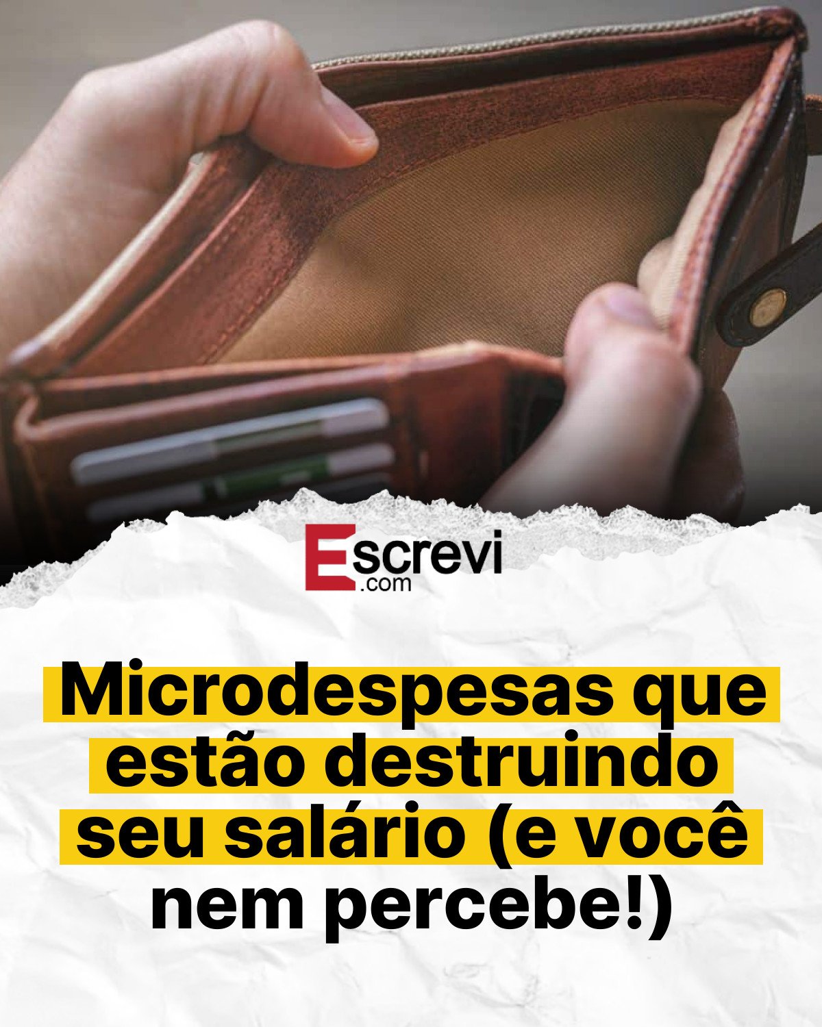 Microdespesas que estão destruindo seu salário (e você nem percebe!) card branco
