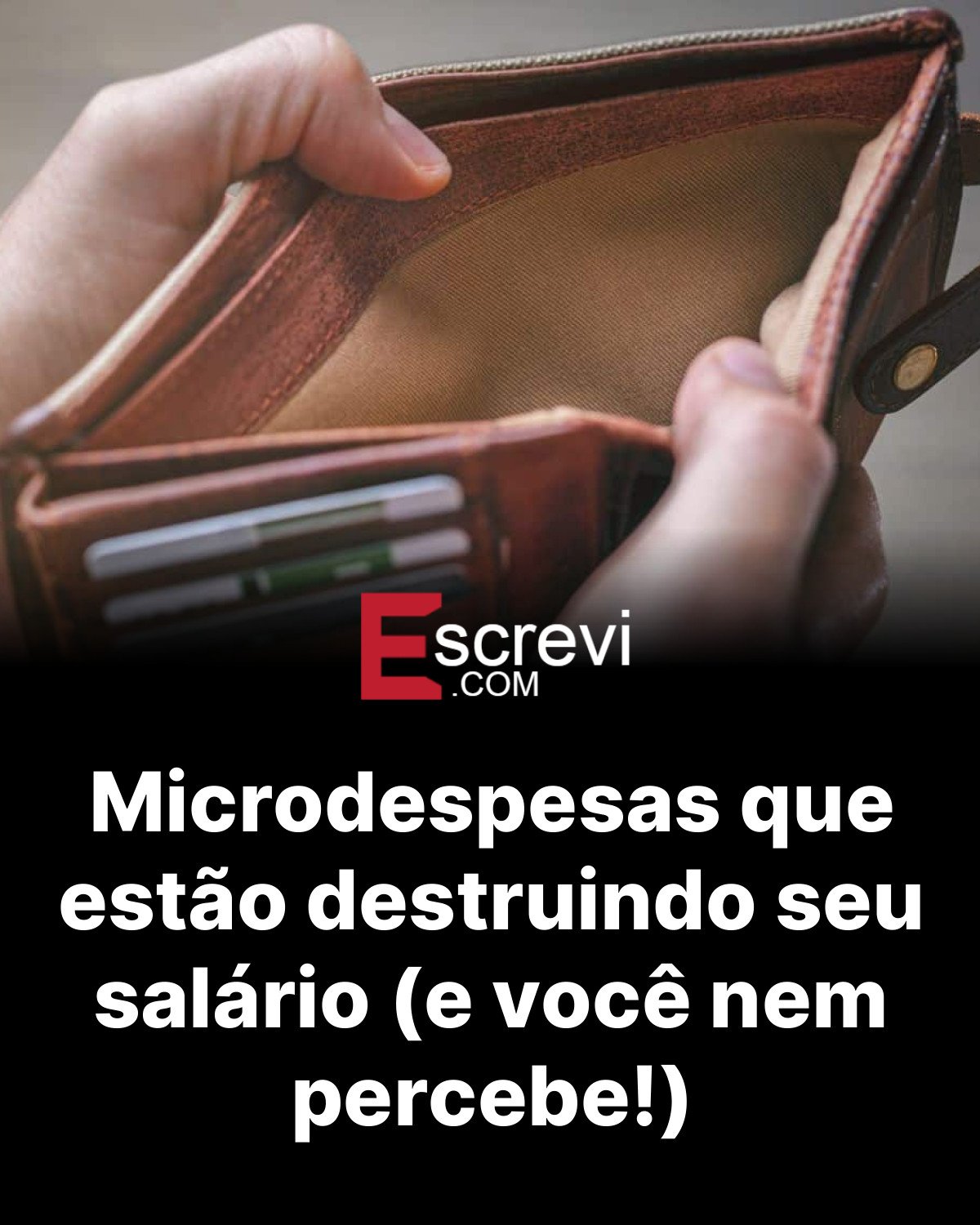 Microdespesas que estão destruindo seu salário (e você nem percebe!) card preto