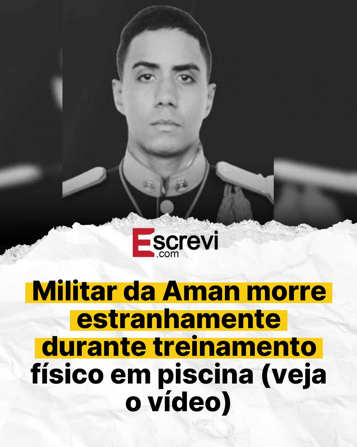 Militar da Aman morre estranhamente durante treinamento físico em piscina (veja o vídeo) card branco