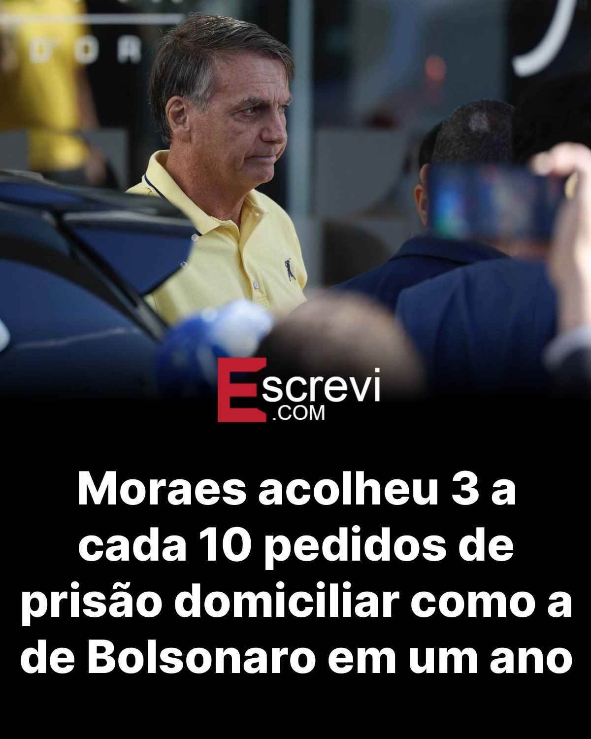 Moraes acolheu 3 a cada 10 pedidos de prisão domiciliar como a de Bolsonaro em um ano card preto