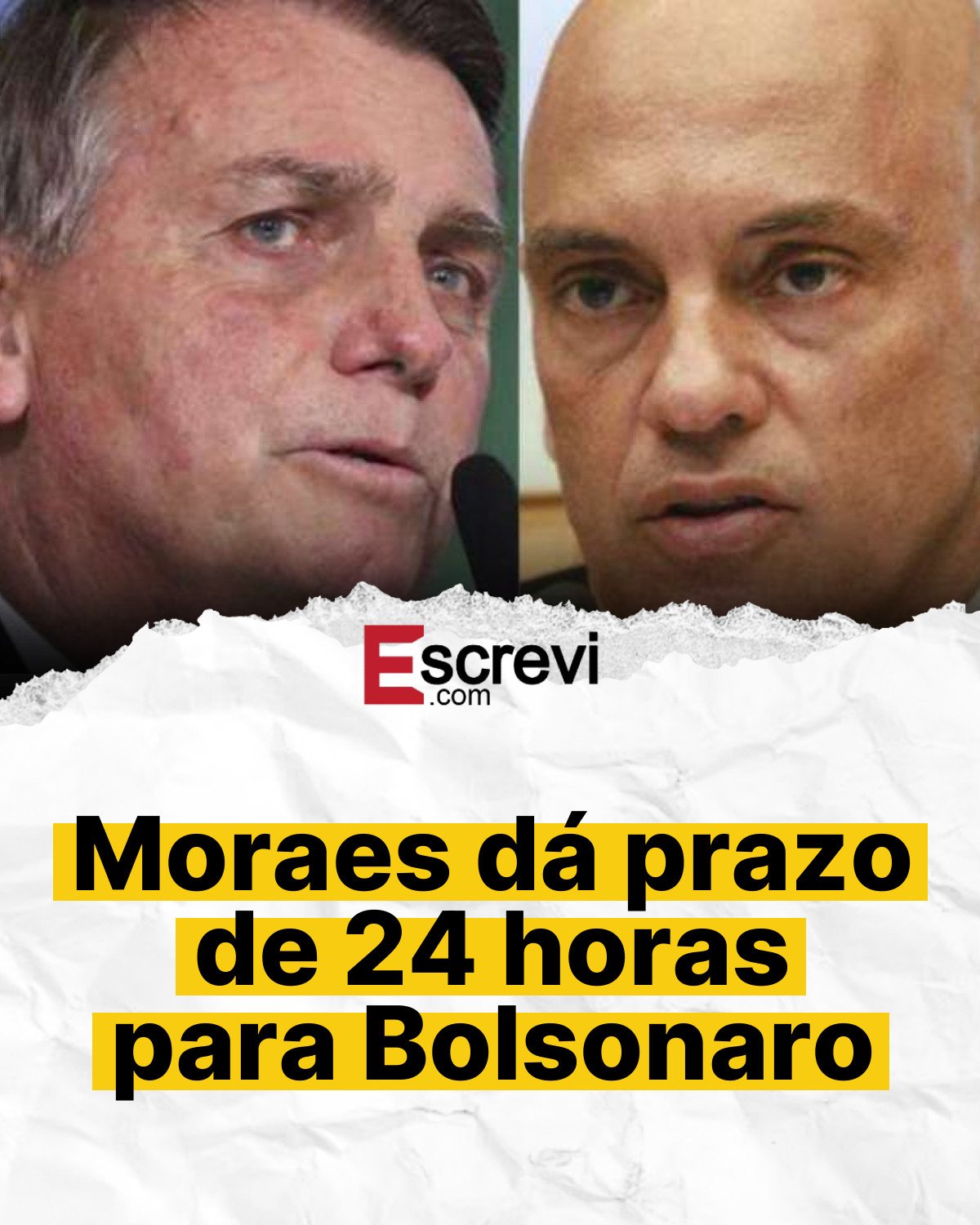 Moraes dá prazo de 24 horas para Bolsonaro card branco