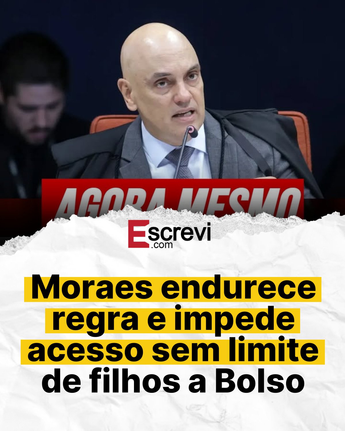 Moraes endurece regra e impede acesso sem limite de filhos a Bolso card branco