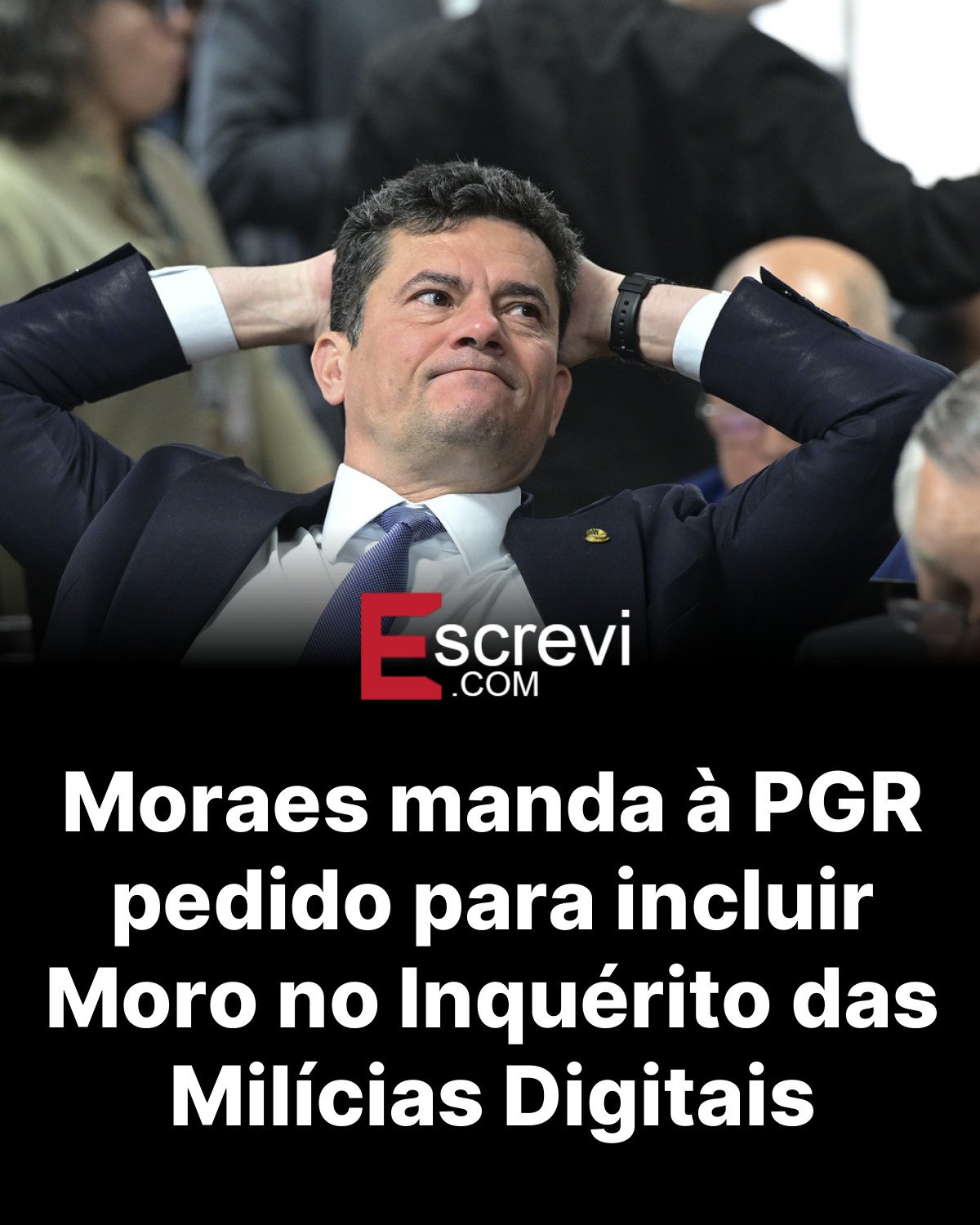 Moraes manda à PGR pedido para incluir Moro no Inquérito das Milícias Digitais card preto