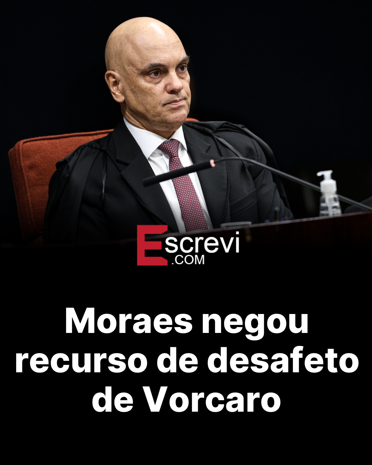 Moraes negou recurso de desafeto de Vorcaro card preto
