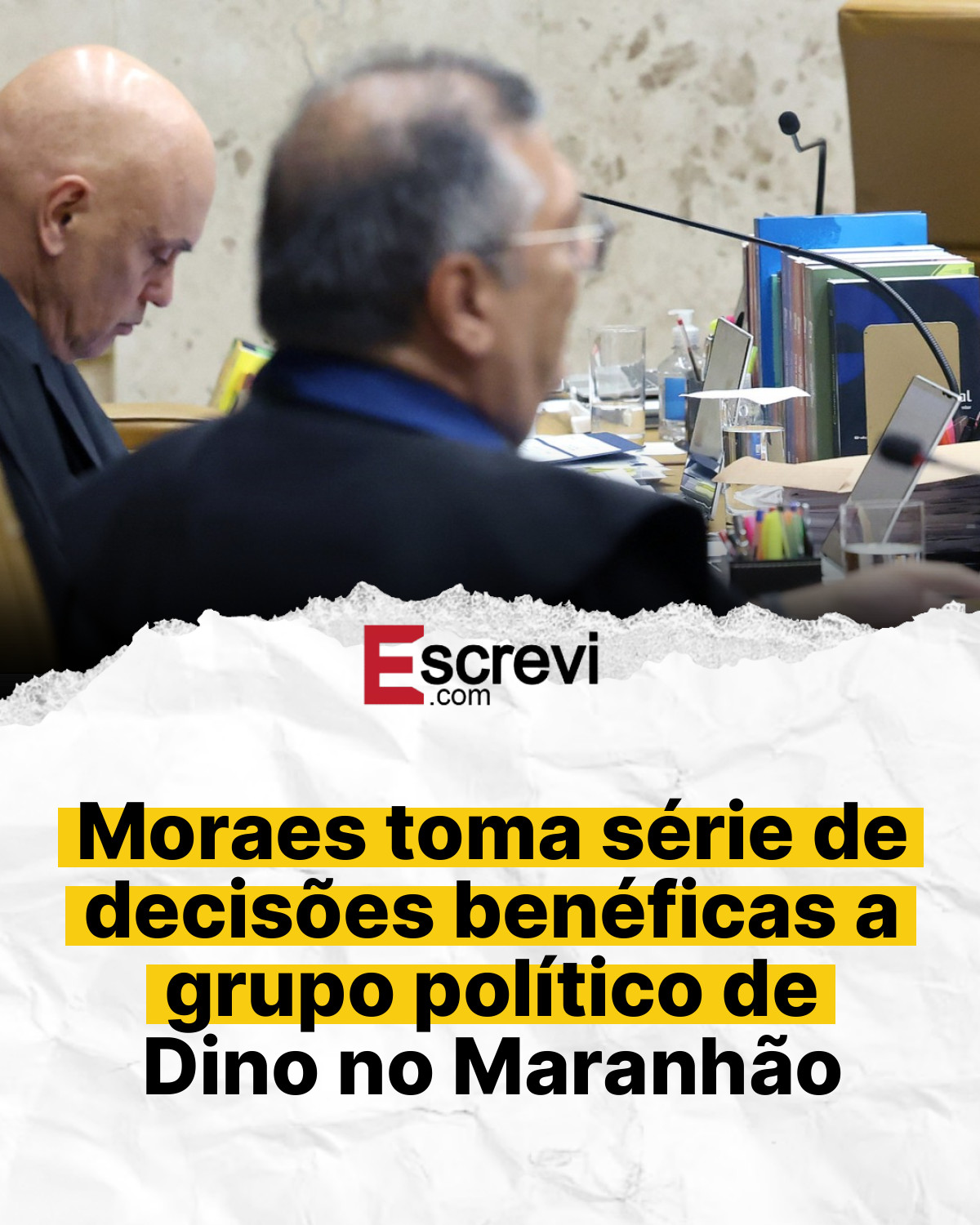 Moraes toma série de decisões benéficas a grupo político de Dino no Maranhão card branco