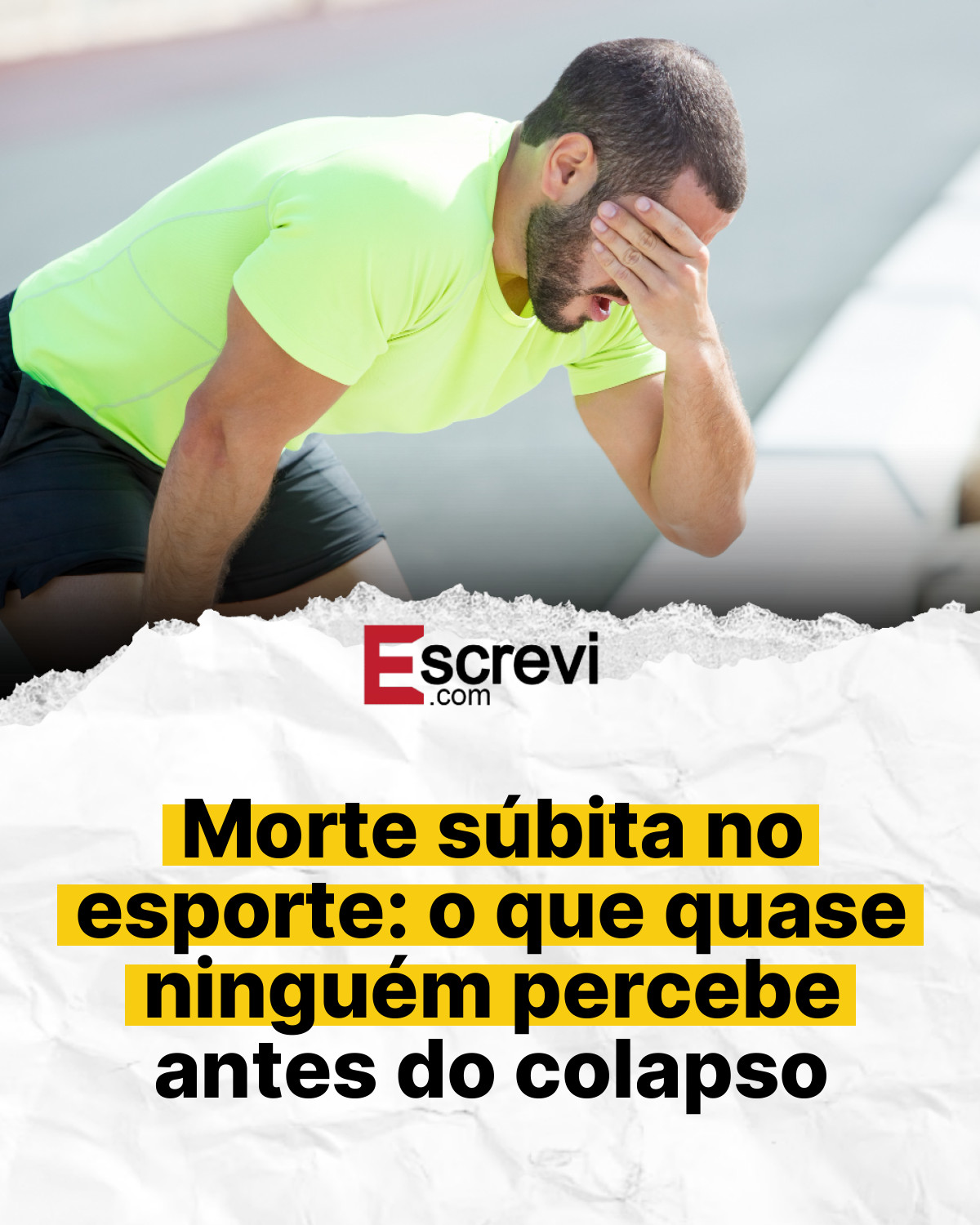 Morte súbita no esporte: o que quase ninguém percebe antes do colapso card branco