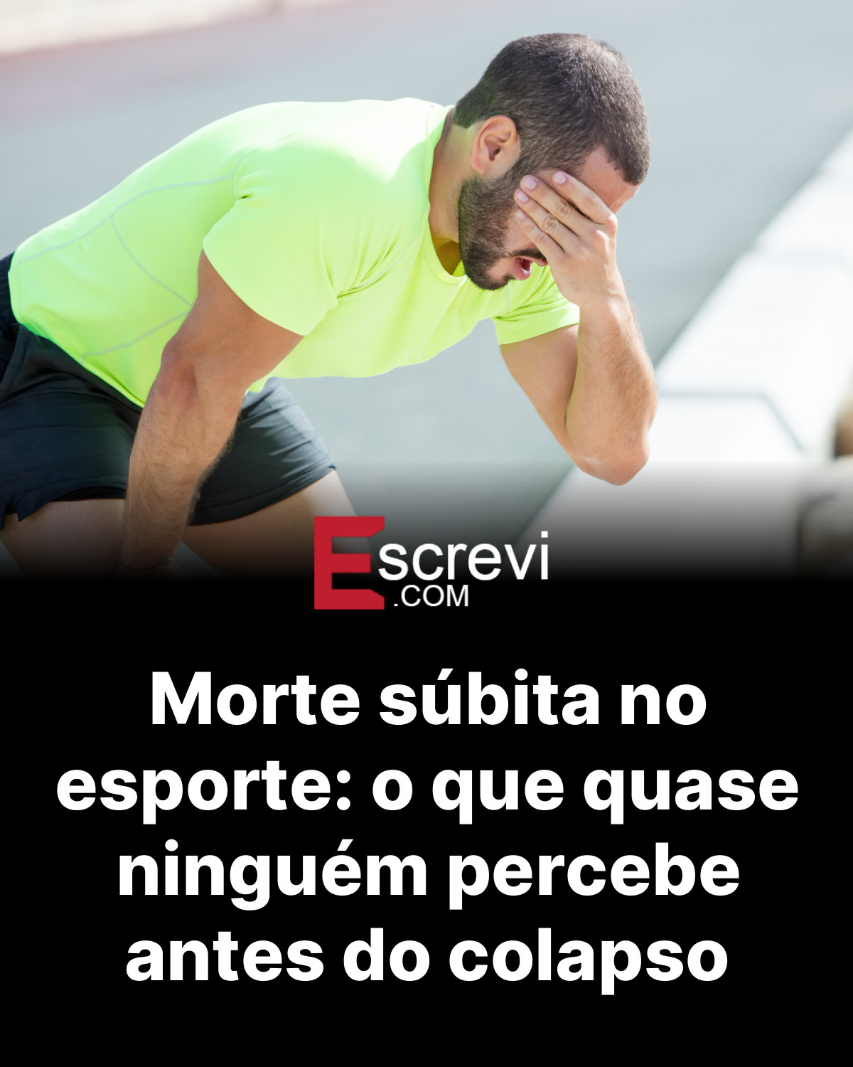 Morte súbita no esporte: o que quase ninguém percebe antes do colapso card preto