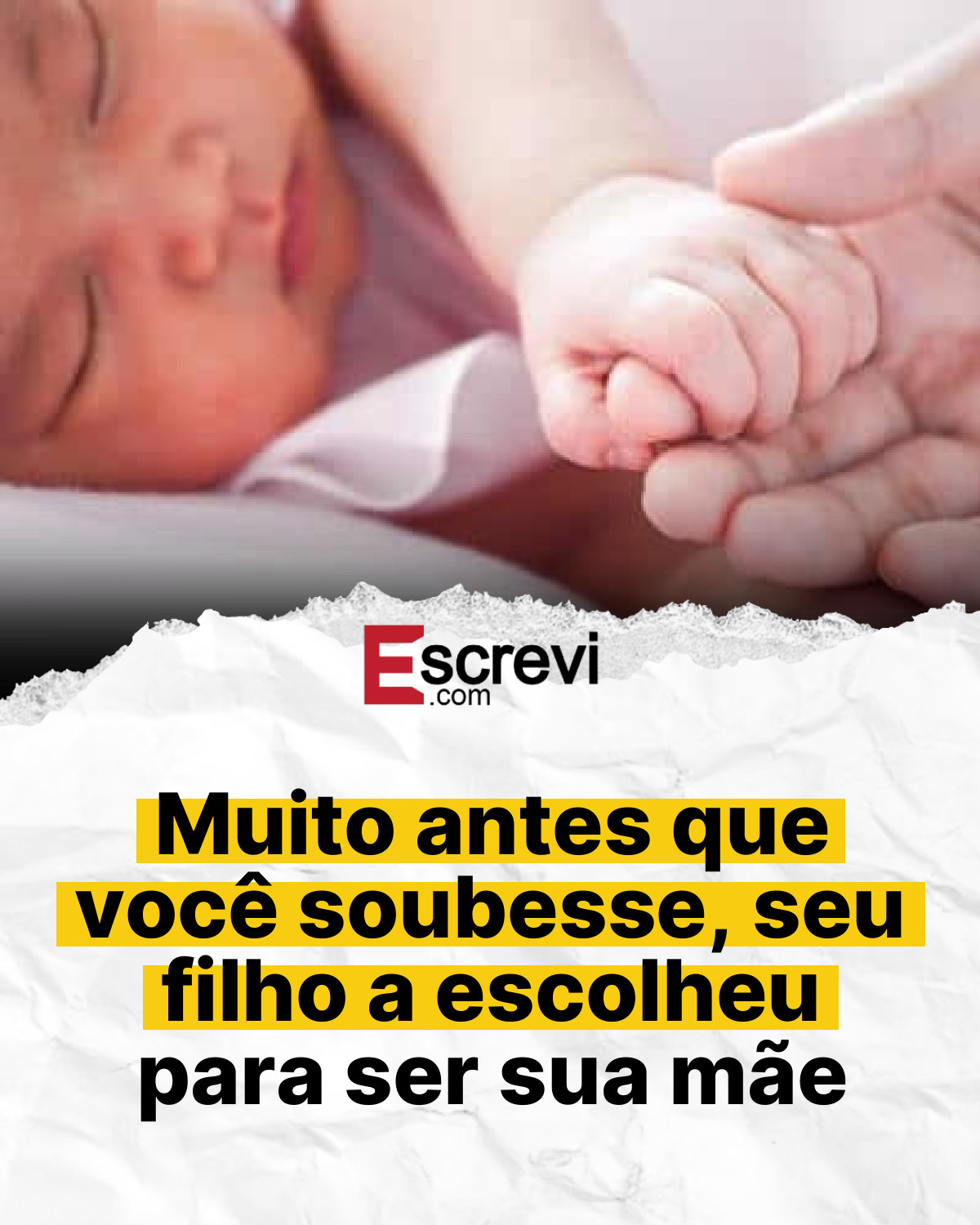 Muito antes que você soubesse, seu filho a escolheu para ser sua mãe card branco