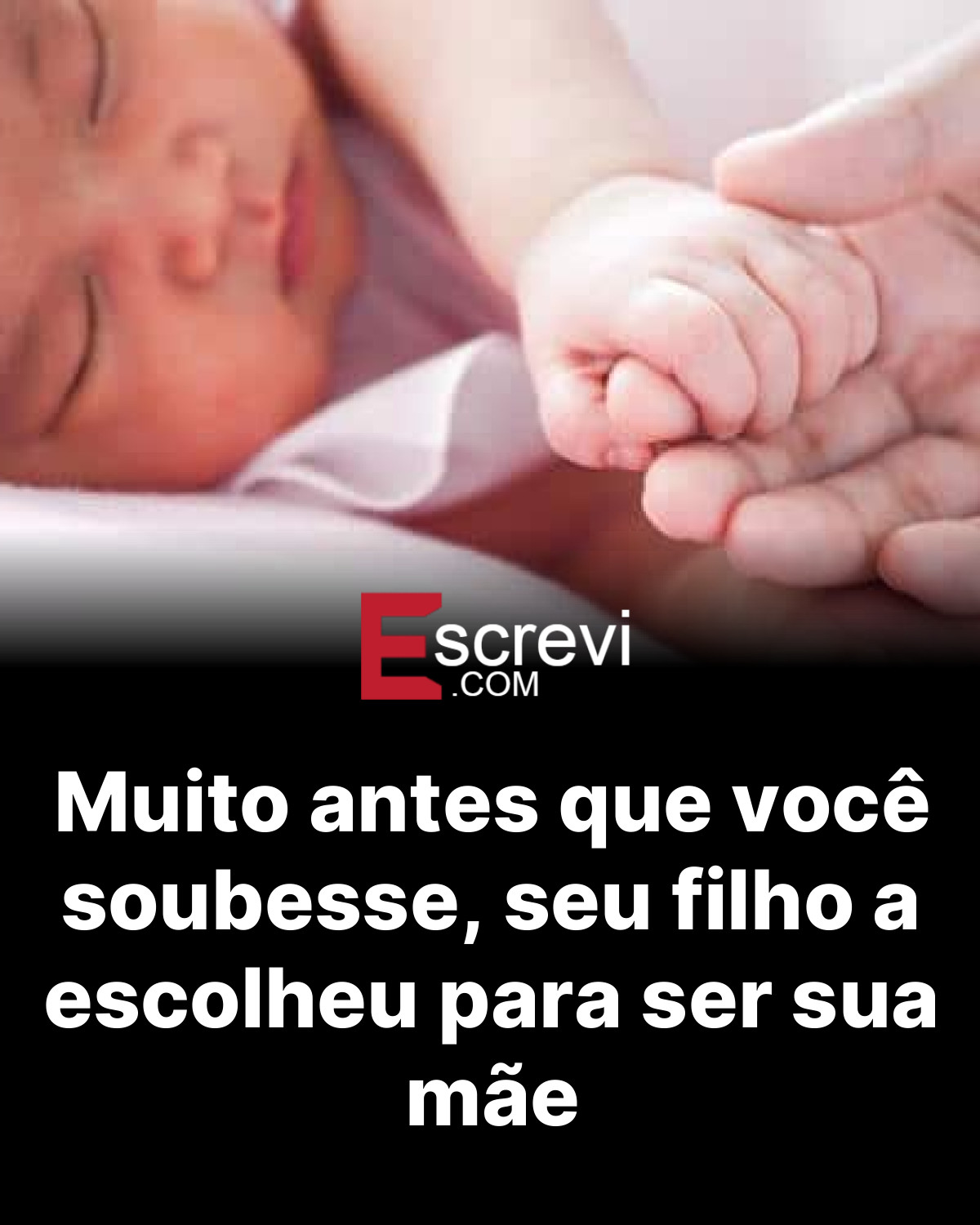 Muito antes que você soubesse, seu filho a escolheu para ser sua mãe card preto