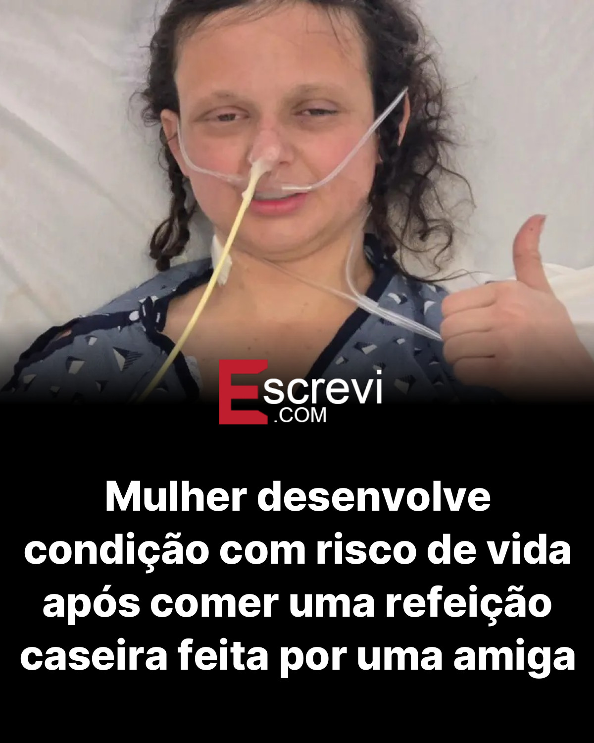 Mulher desenvolve condição com risco de vida após comer uma refeição caseira feita por uma amiga card preto