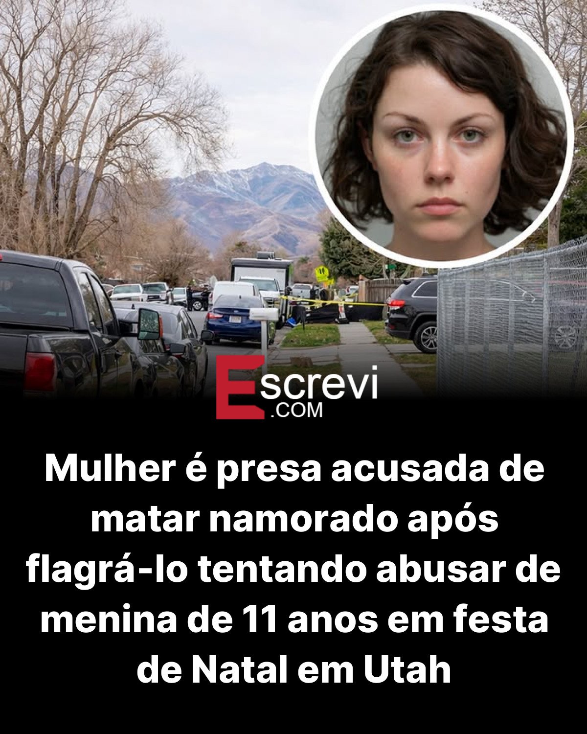 Mulher é presa acusada de matar namorado após flagrá‑lo tentando abusar de menina de 11 anos em festa de Natal em Utah card preto