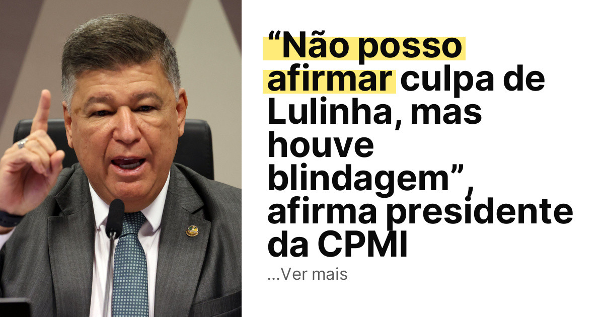 “Não posso afirmar culpa de Lulinha, mas houve blindagem”, afirma presidente da CPMI imagem principal