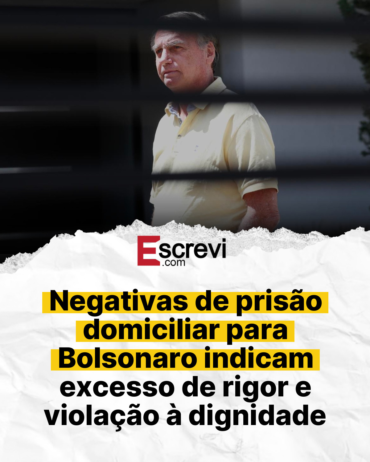 Negativas de prisão domiciliar para Bolsonaro indicam excesso de rigor e violação à dignidade card branco