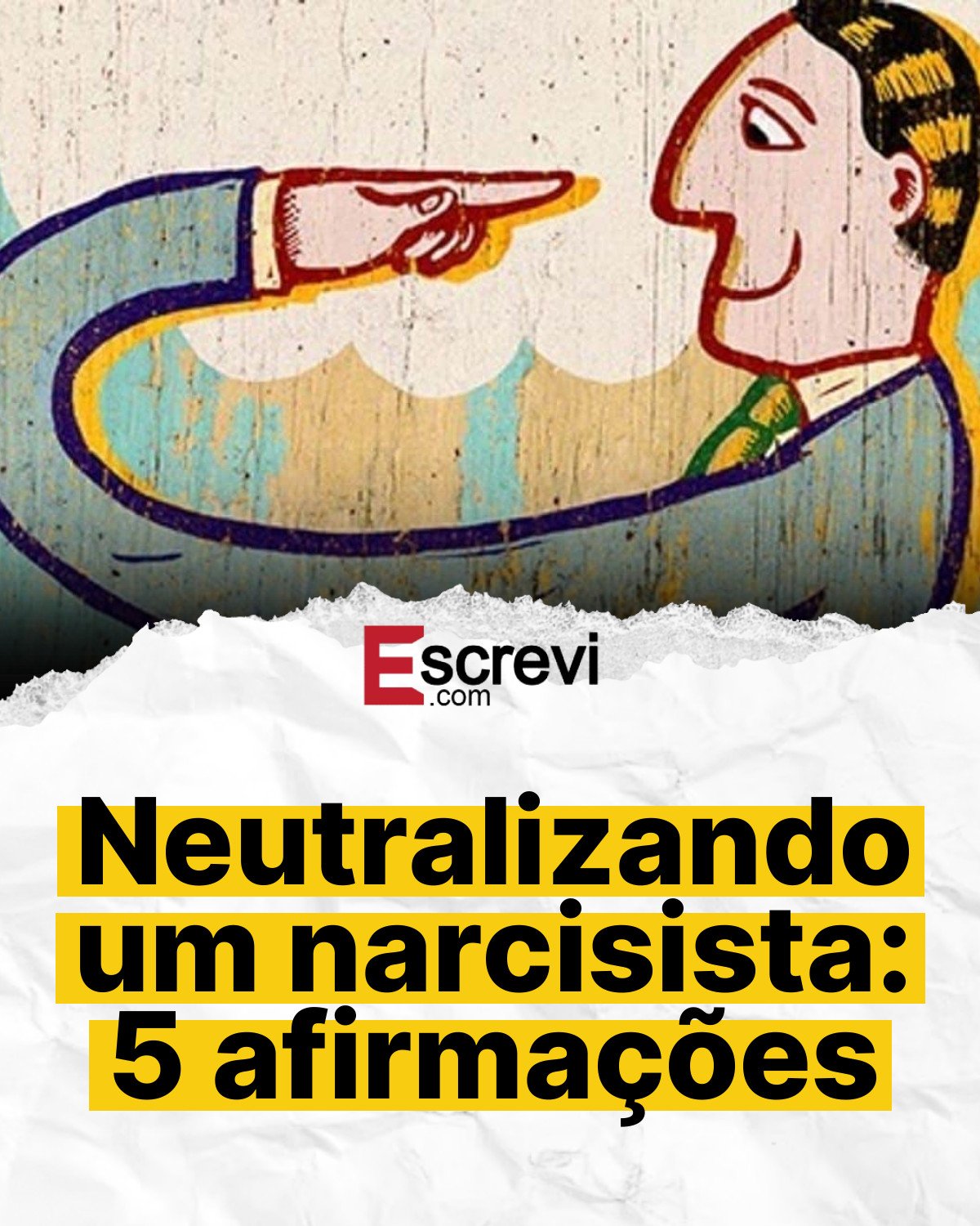 Neutralizando um narcisista: 5 afirmações card branco