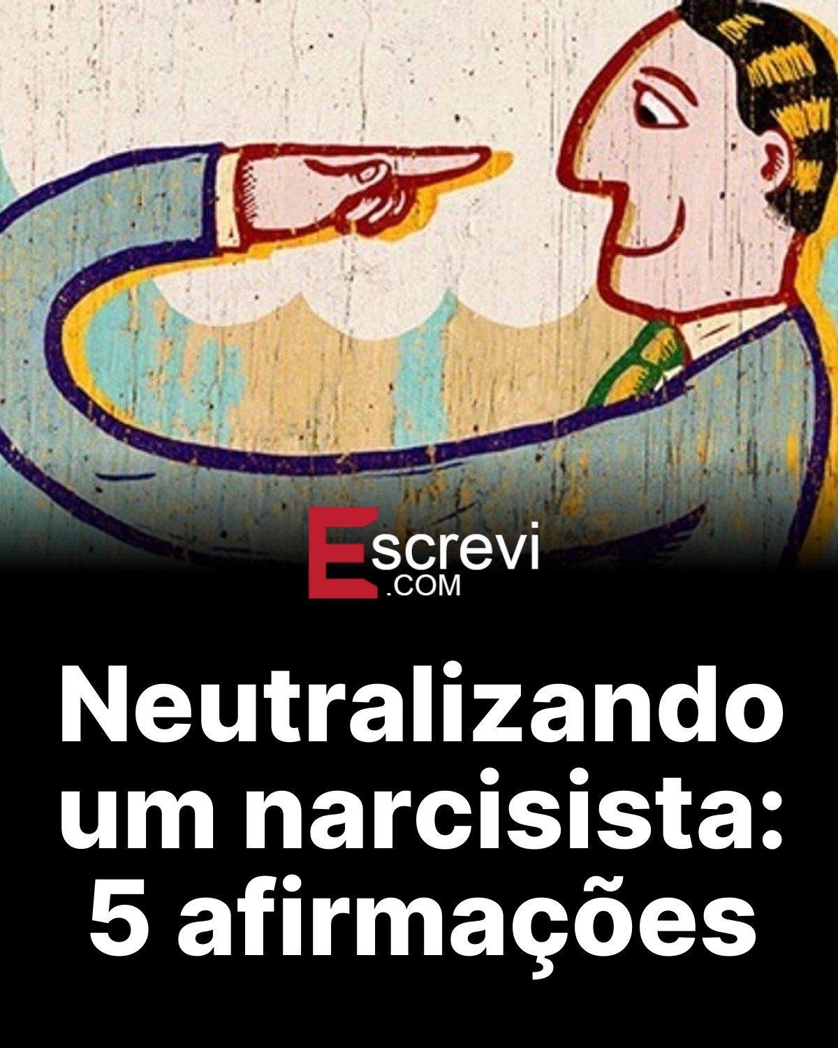 Neutralizando um narcisista: 5 afirmações card preto