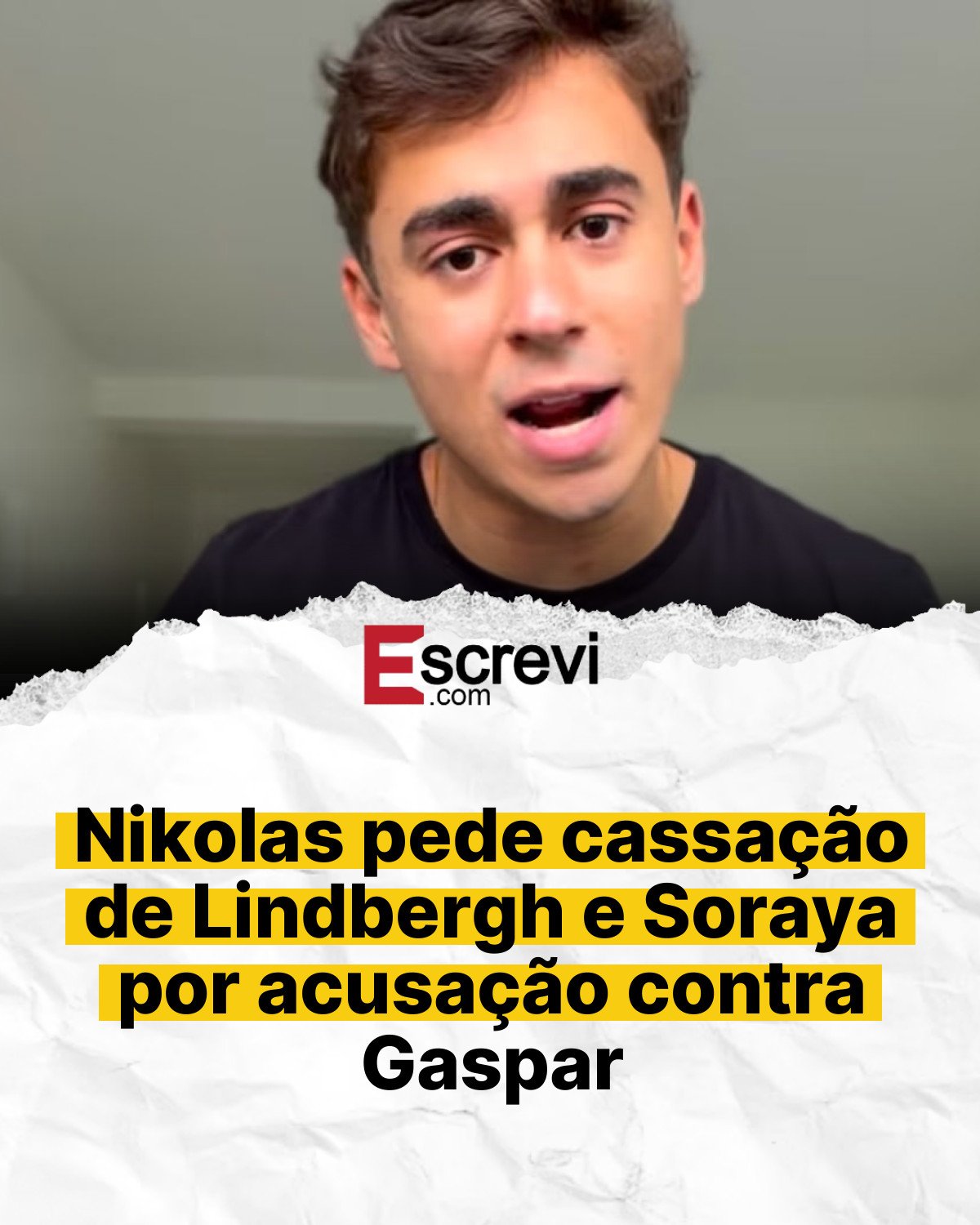 Nikolas pede cassação de Lindbergh e Soraya por acusação contra Gaspar card branco